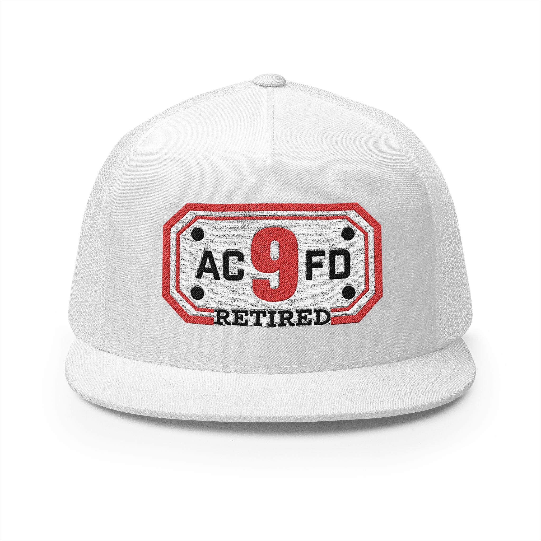 Retired Arlington Engine 9 - 5 Panel Trucker Cap (Embroidery)