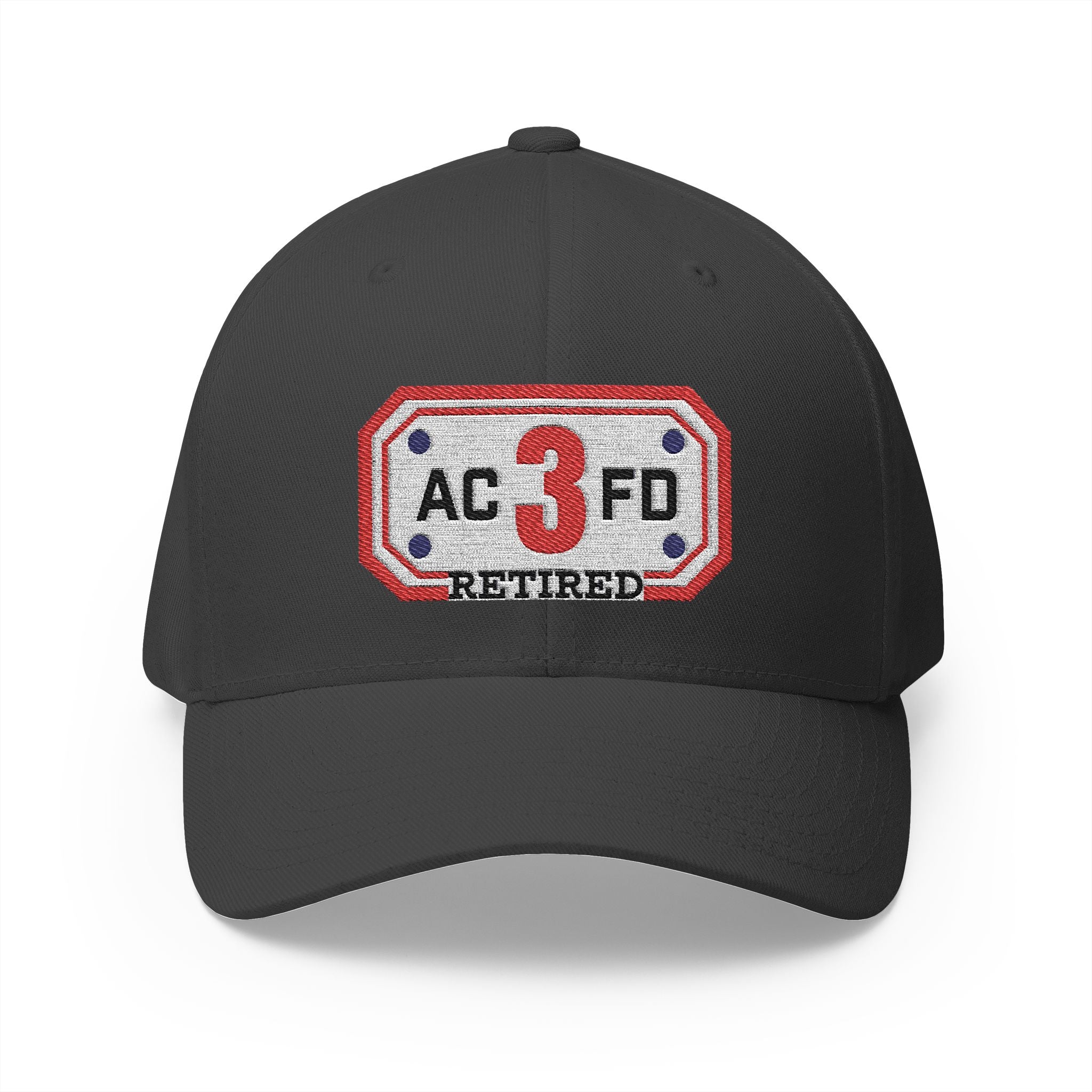 Retired Arlington Engine 3 - FLEXFIT Closed-Back Structured Cap (Embroidery)