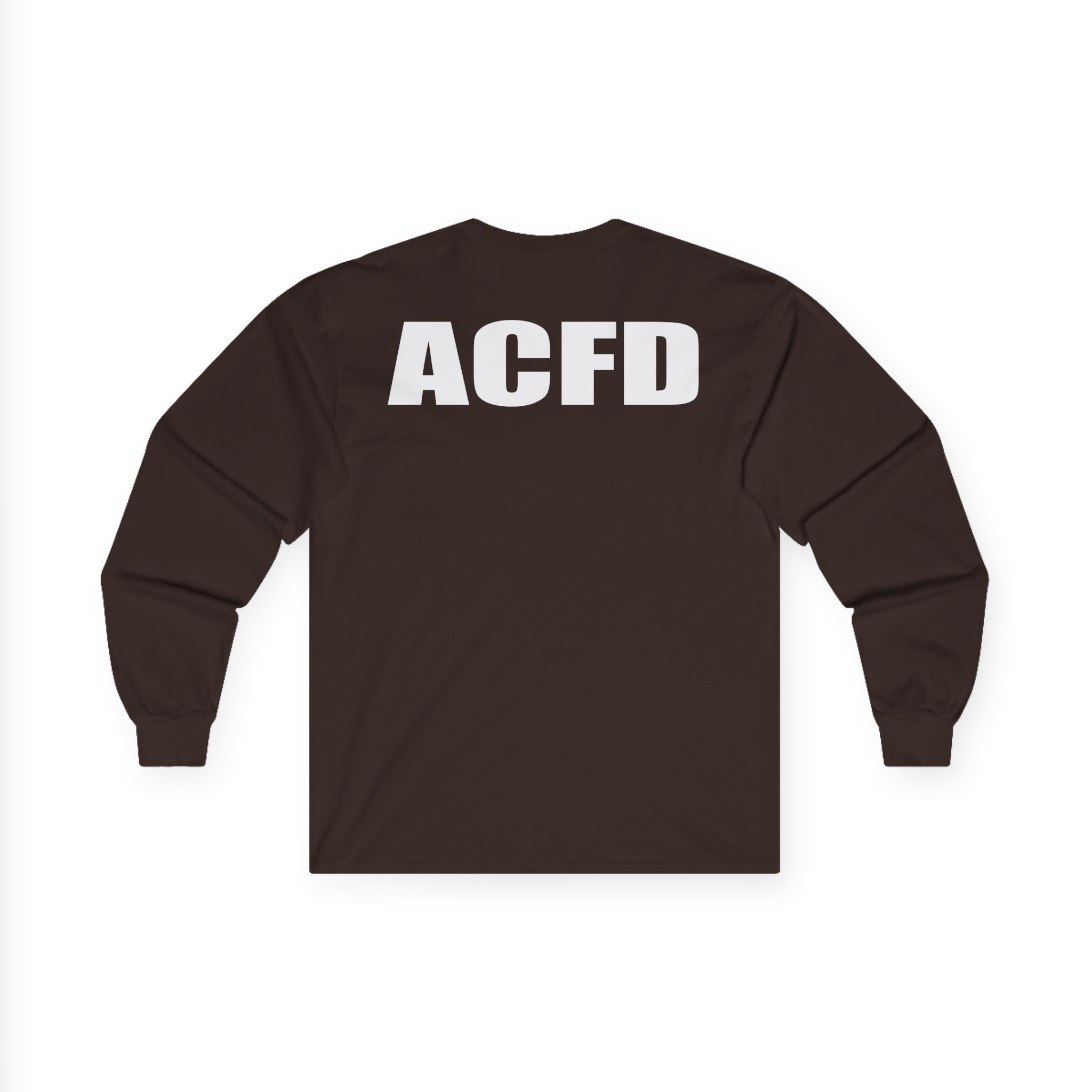 Arlington Station 3 Rhino front/ACFD FF back - Unisex Ultra Cotton Gildan Long Sleeve Tee