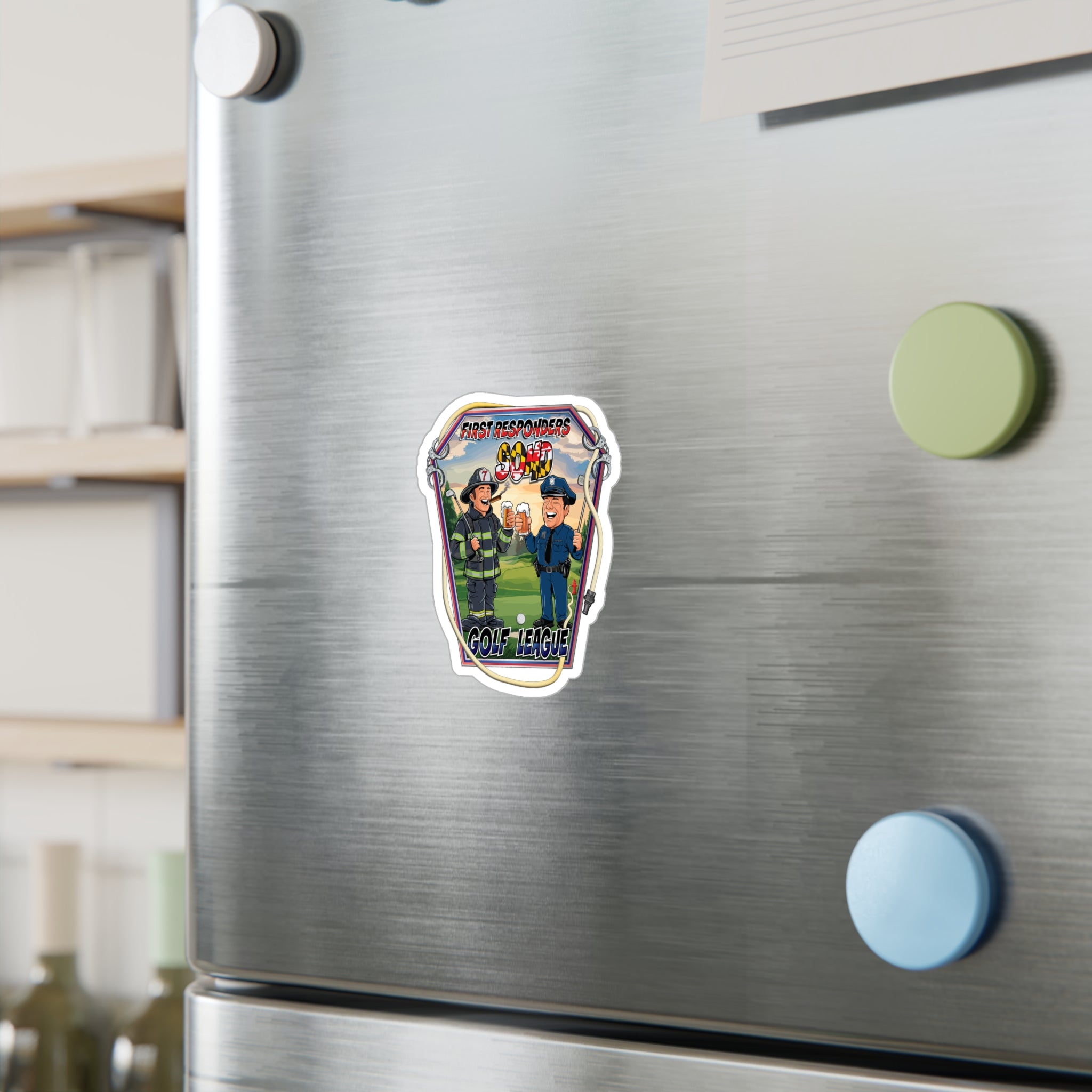 Kiss-Cut Vinyl Decals - SOMD First Responder Golf League