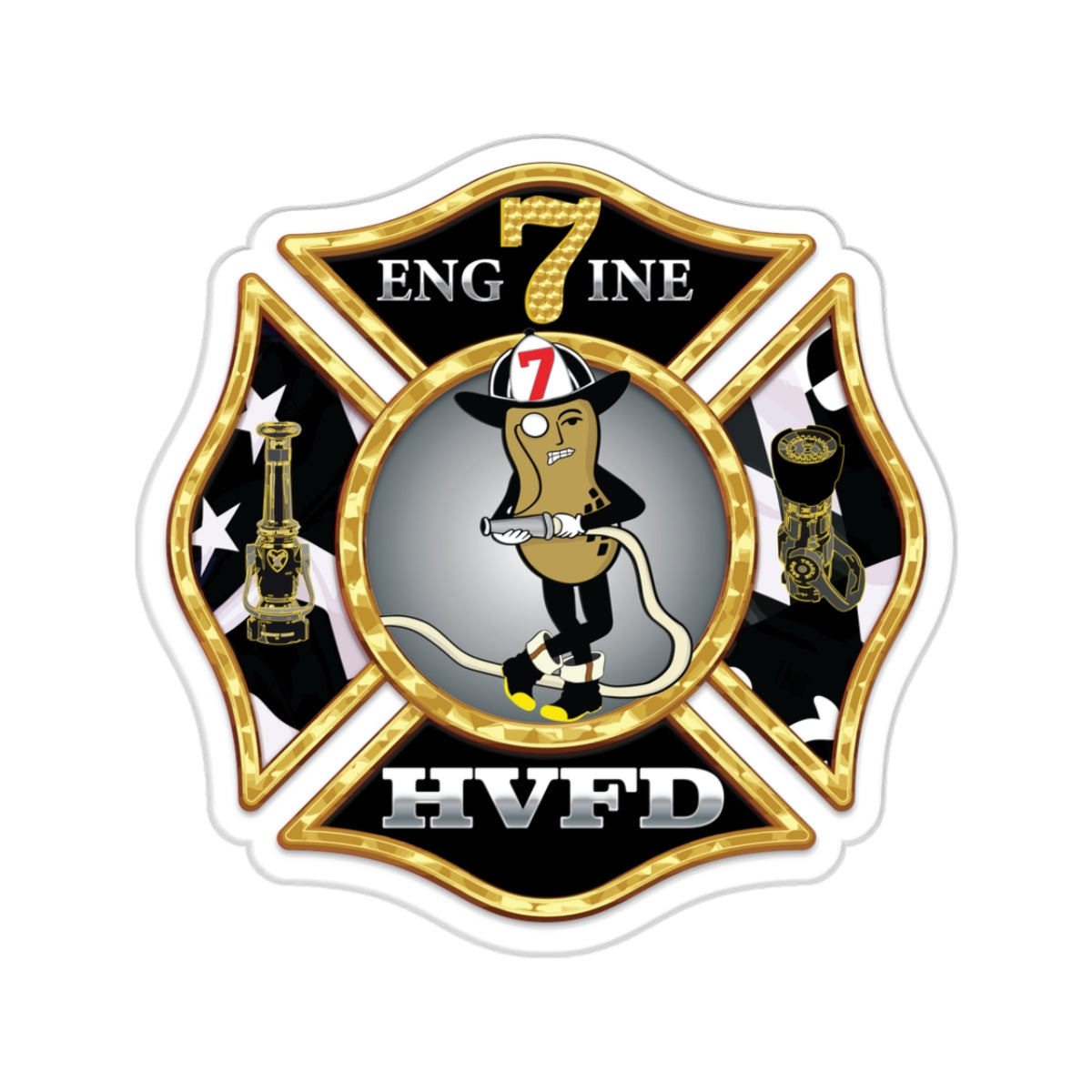 Kiss-Cut Stickers - Hollywood Maryland Volunteer Fire Eng7ine