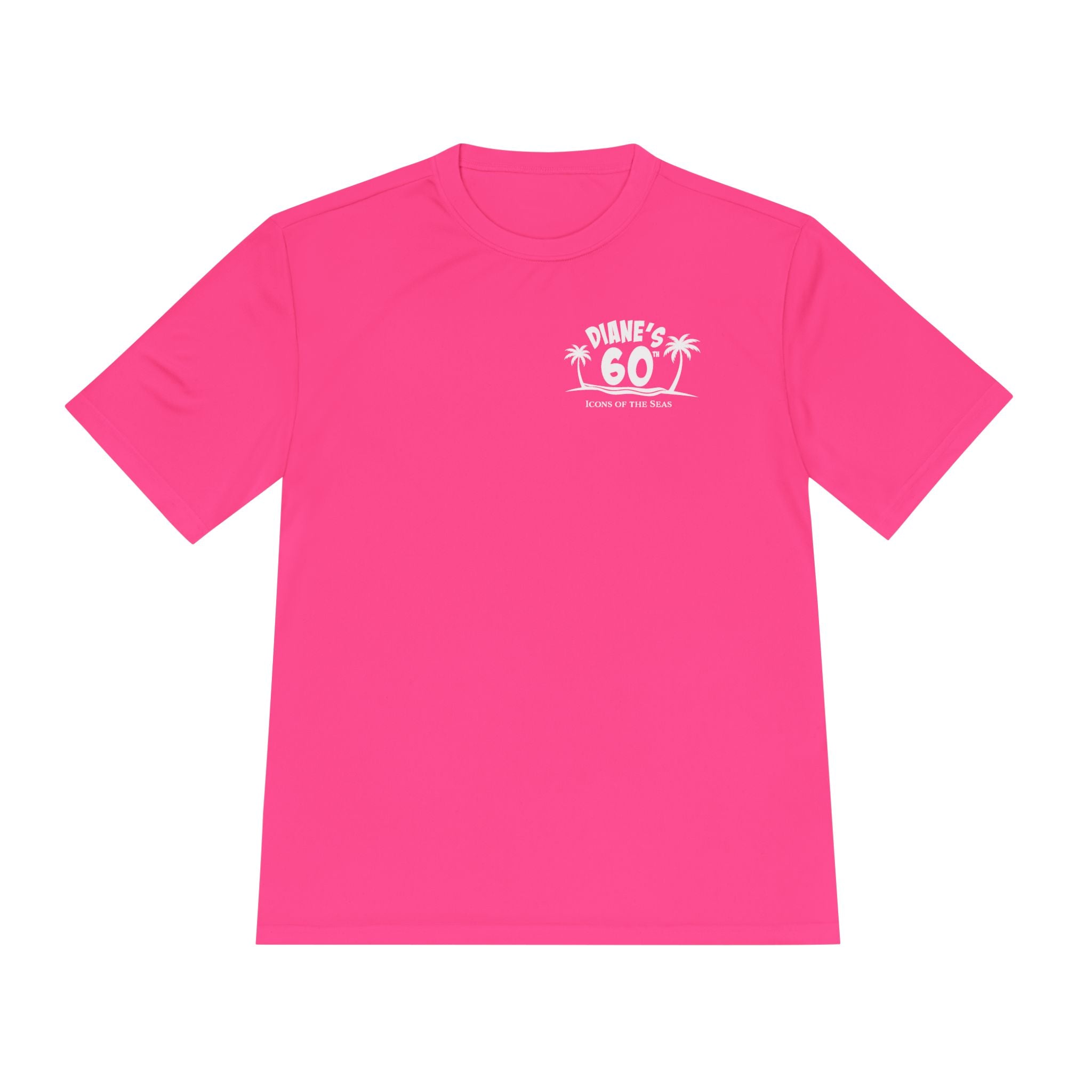 Diane Birthday Cruise White Text- Unisex Moisture Wicking Tee