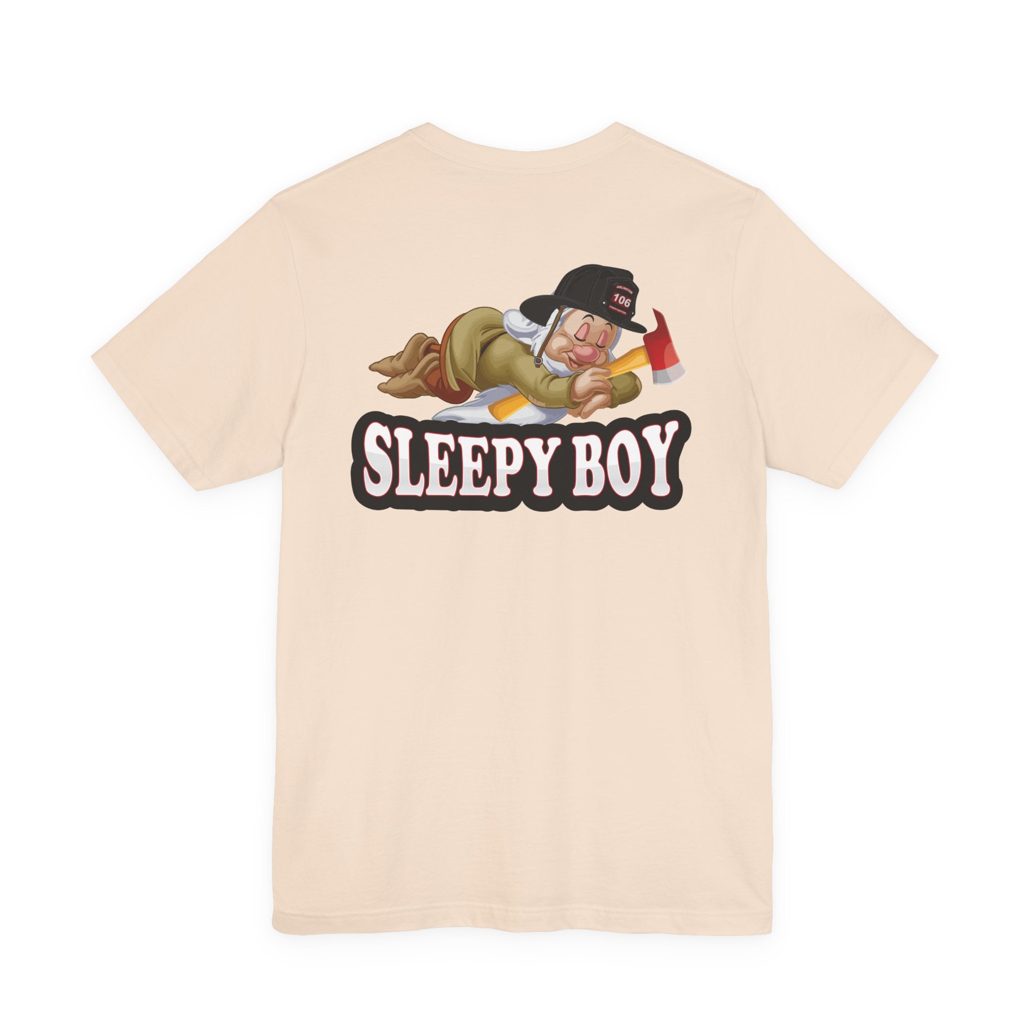 Sleepy Boy Firefighter - Heavy Cotton Unisex Tee -