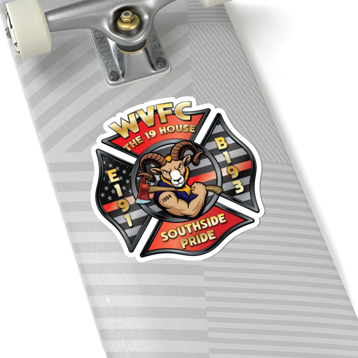 WVFC Goat Logo 1 - Kiss-Cut Stickers