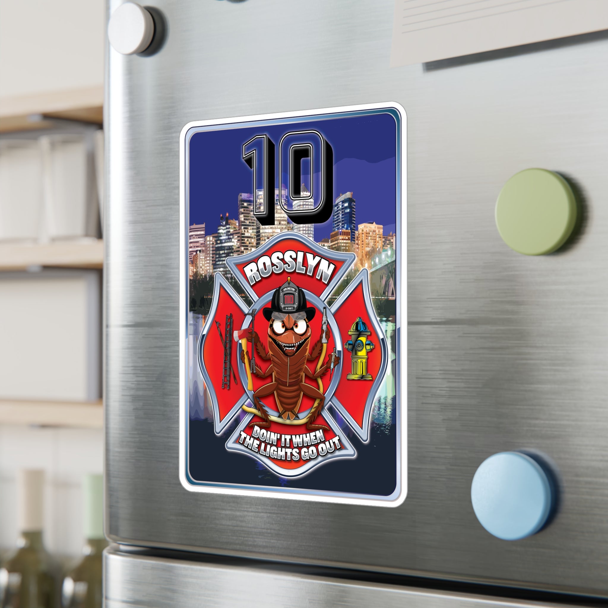 Kiss-Cut Vinyl Decals - Arlington Station 10 B-Shift