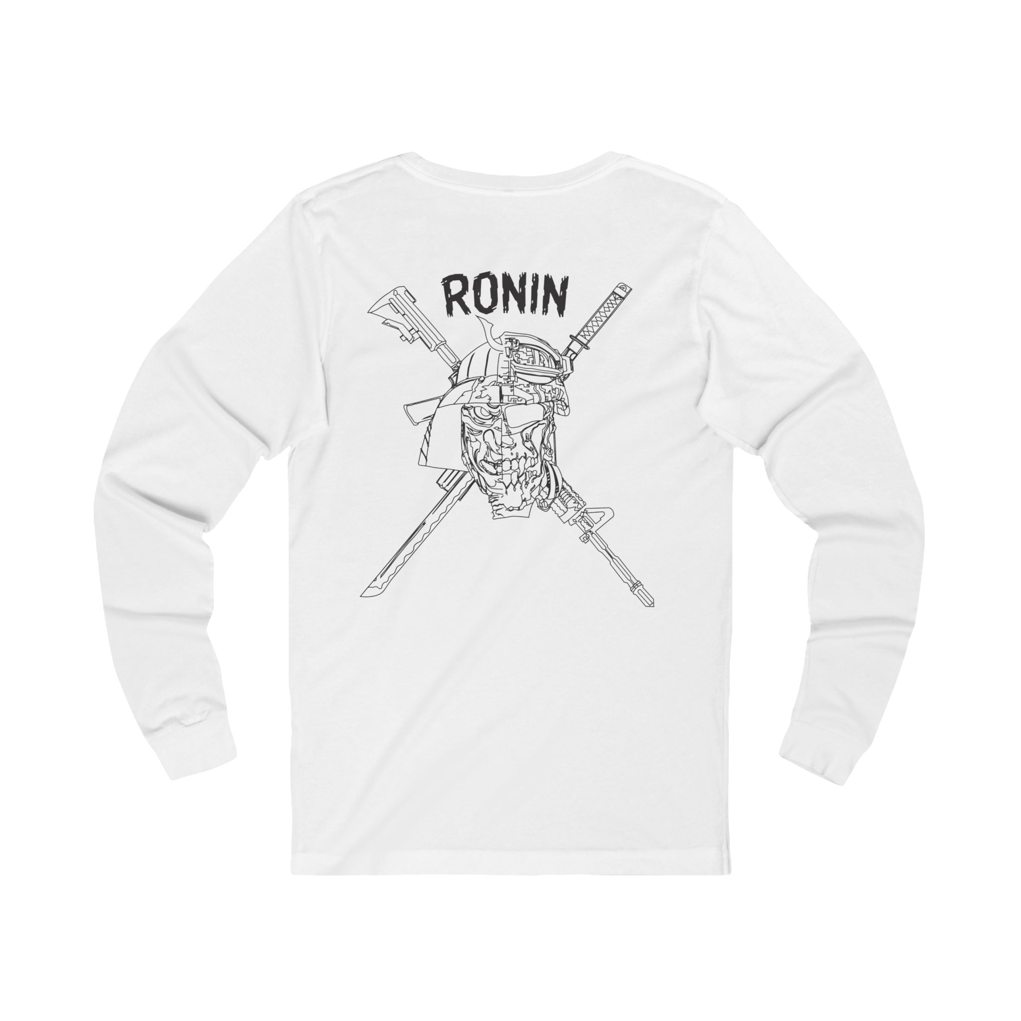 Charlie 2 Ronin (black Logo) - Bella-Canvas Soft Jersey Cotton Long Sleeve Tee