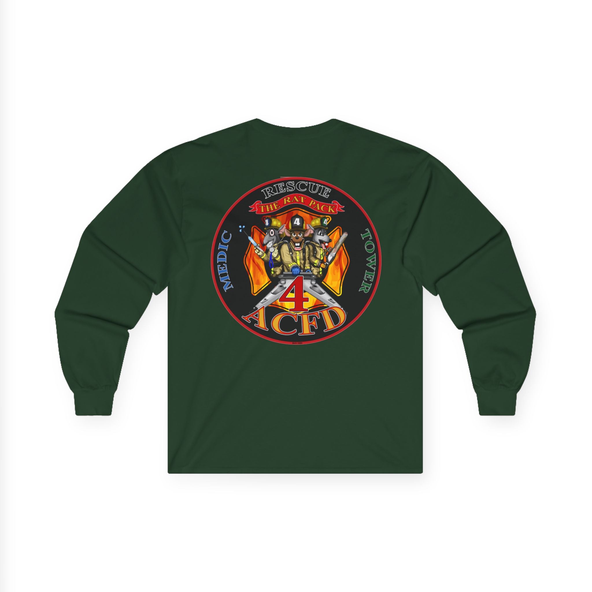 Old ACFD Rat Pack Rescue 4 Shirt - Unisex Ultra Cotton Long Sleeve Tee