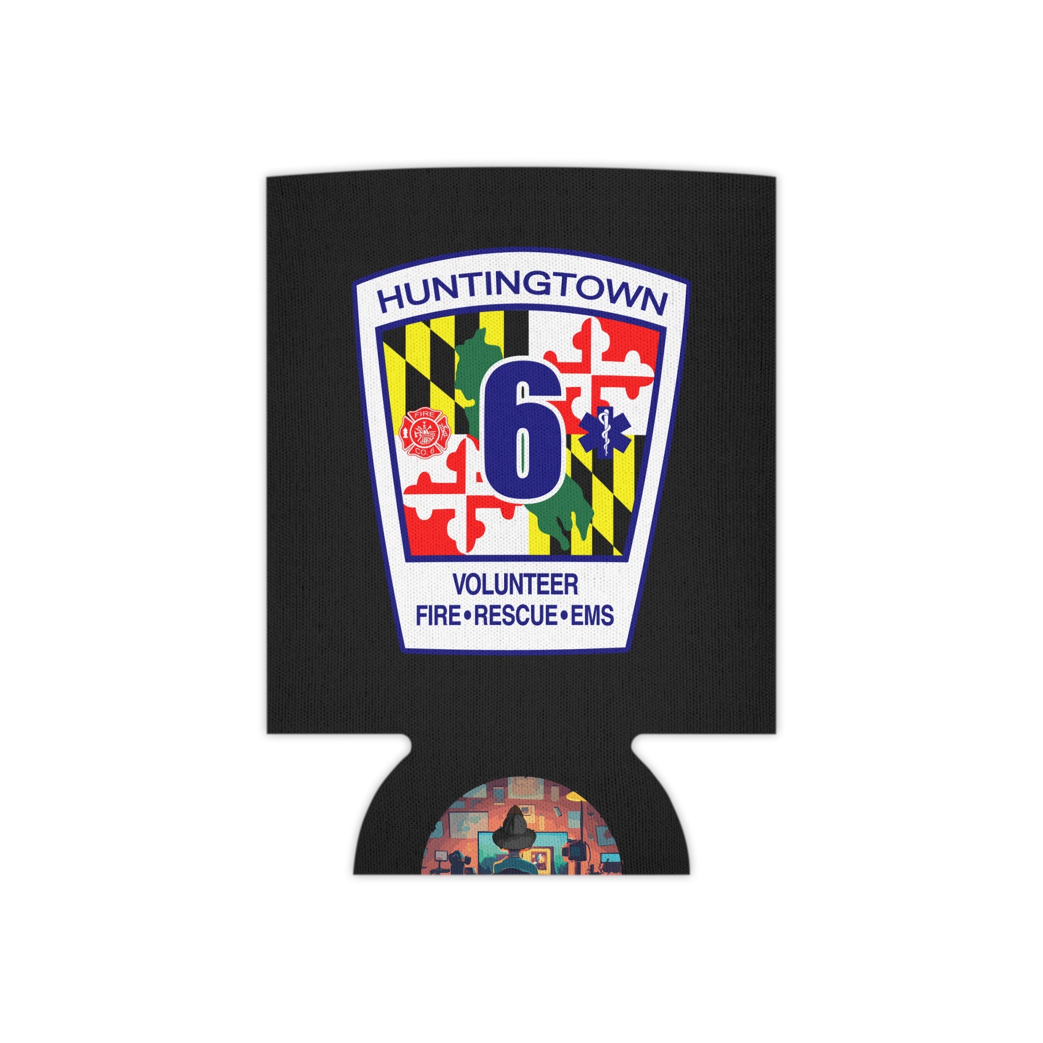 Huntingtown Vol. Fire Black Can Cooler