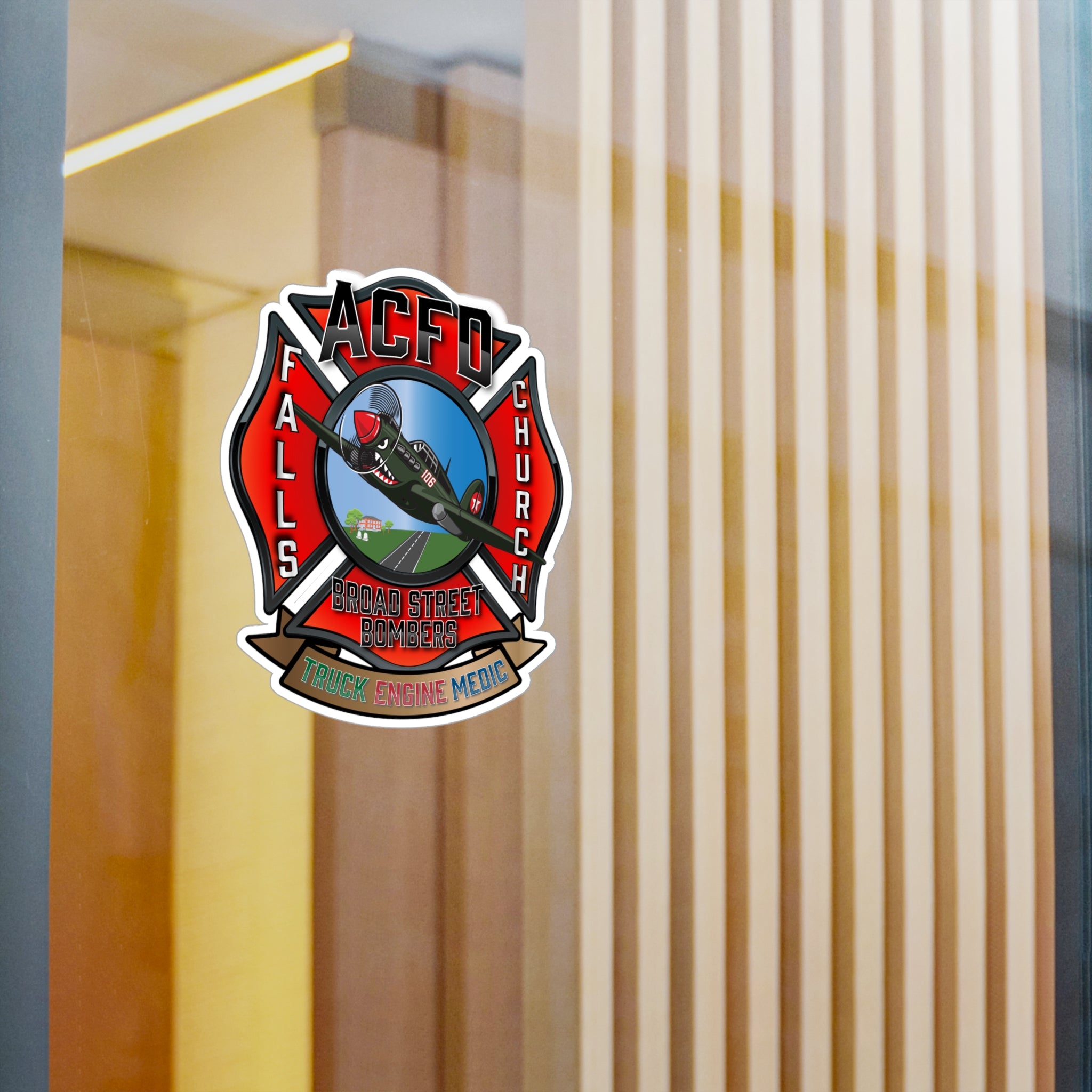 Kiss-Cut Vinyl Decals - Arlington Station 6 Broad Street Bombers