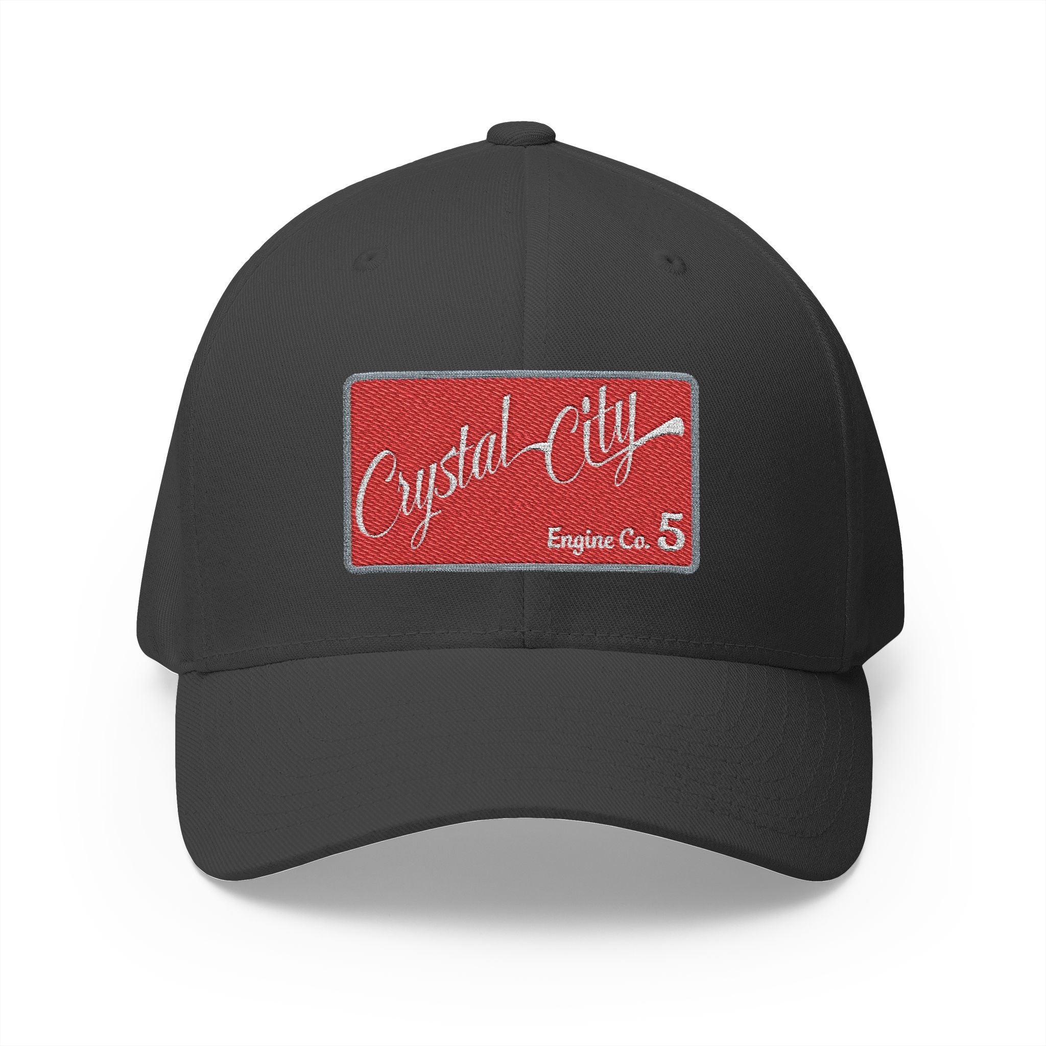 Arlington Crystal City Engine 5 - FLEXFIT Closed-Back Structured Cap (Embroidery)