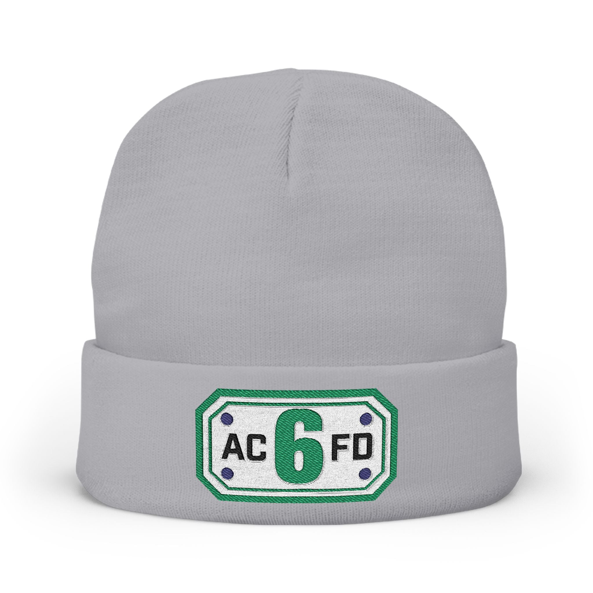 Arlington Truck 6 Green - Knit Beanie (Embroidery)
