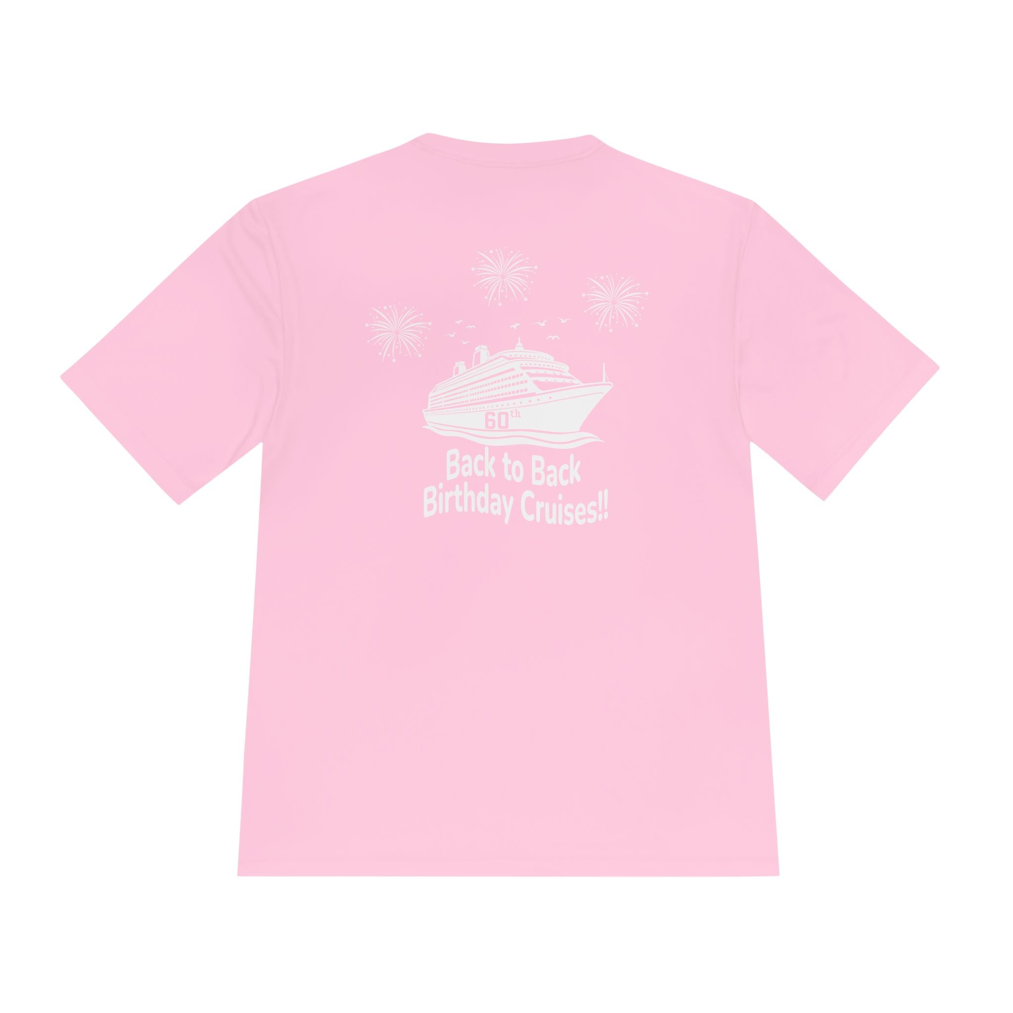 Diane Birthday Cruise White Text- Unisex Moisture Wicking Tee