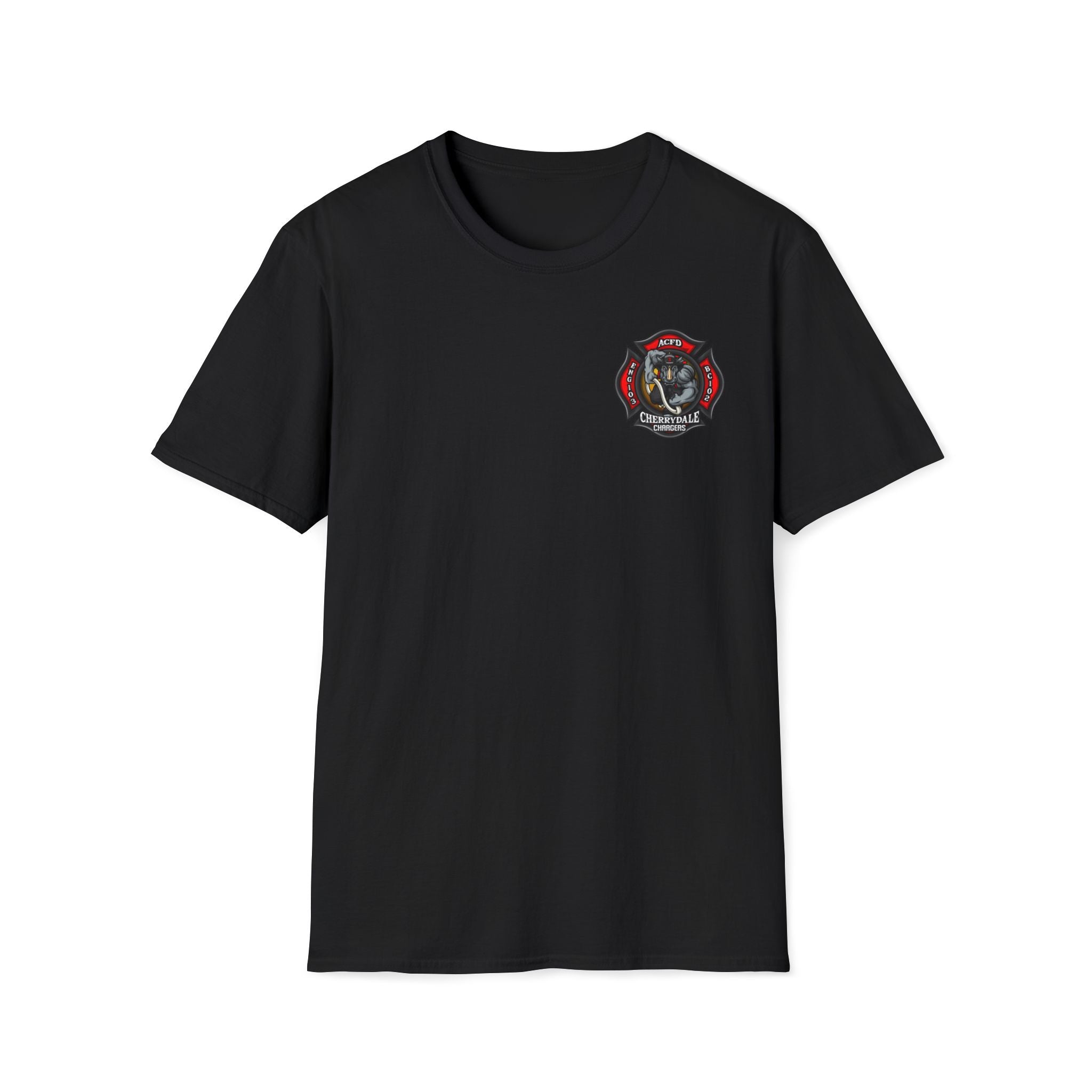 Station 3 Rhino Logo - Gildan Soft Cotton Softstyle T-Shirt