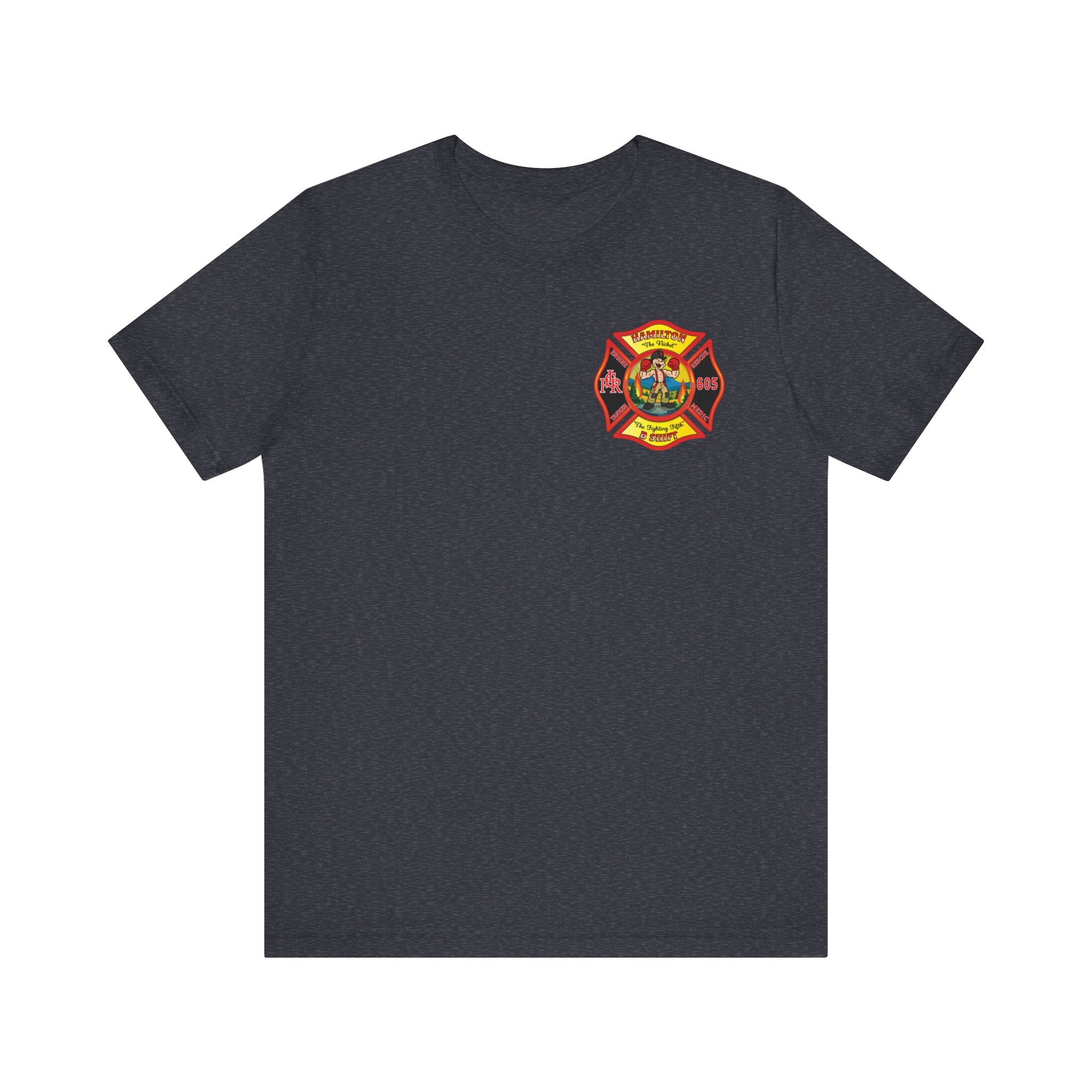 (Bigger Chest logo) LCFR Hamilton Station 5 version 4 Nickel Back- Bella+Canvas Soft Unisex Tee