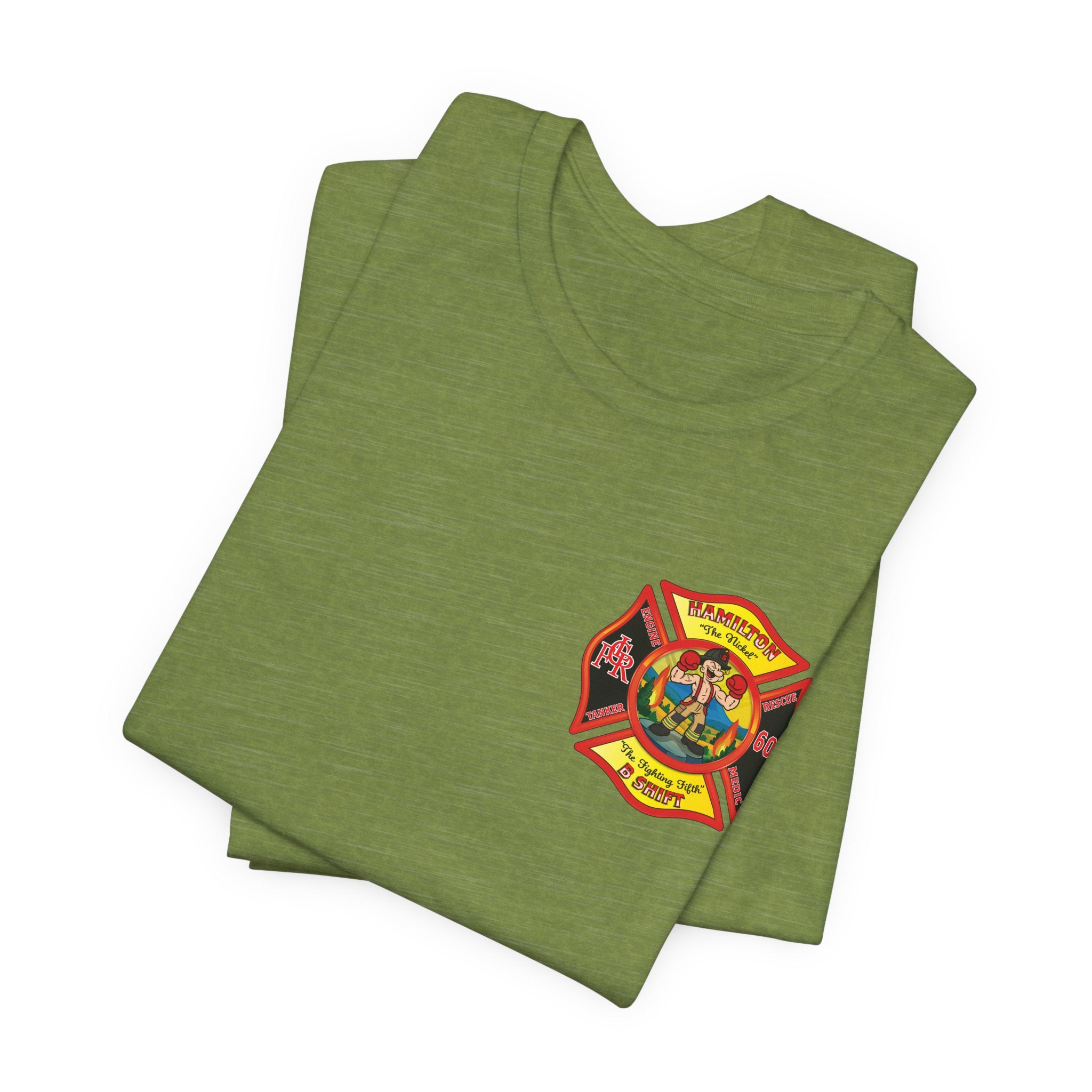 (Bigger Chest logo) LCFR Hamilton Station 5 version 4 Nickel Back- Bella+Canvas Soft Unisex Tee