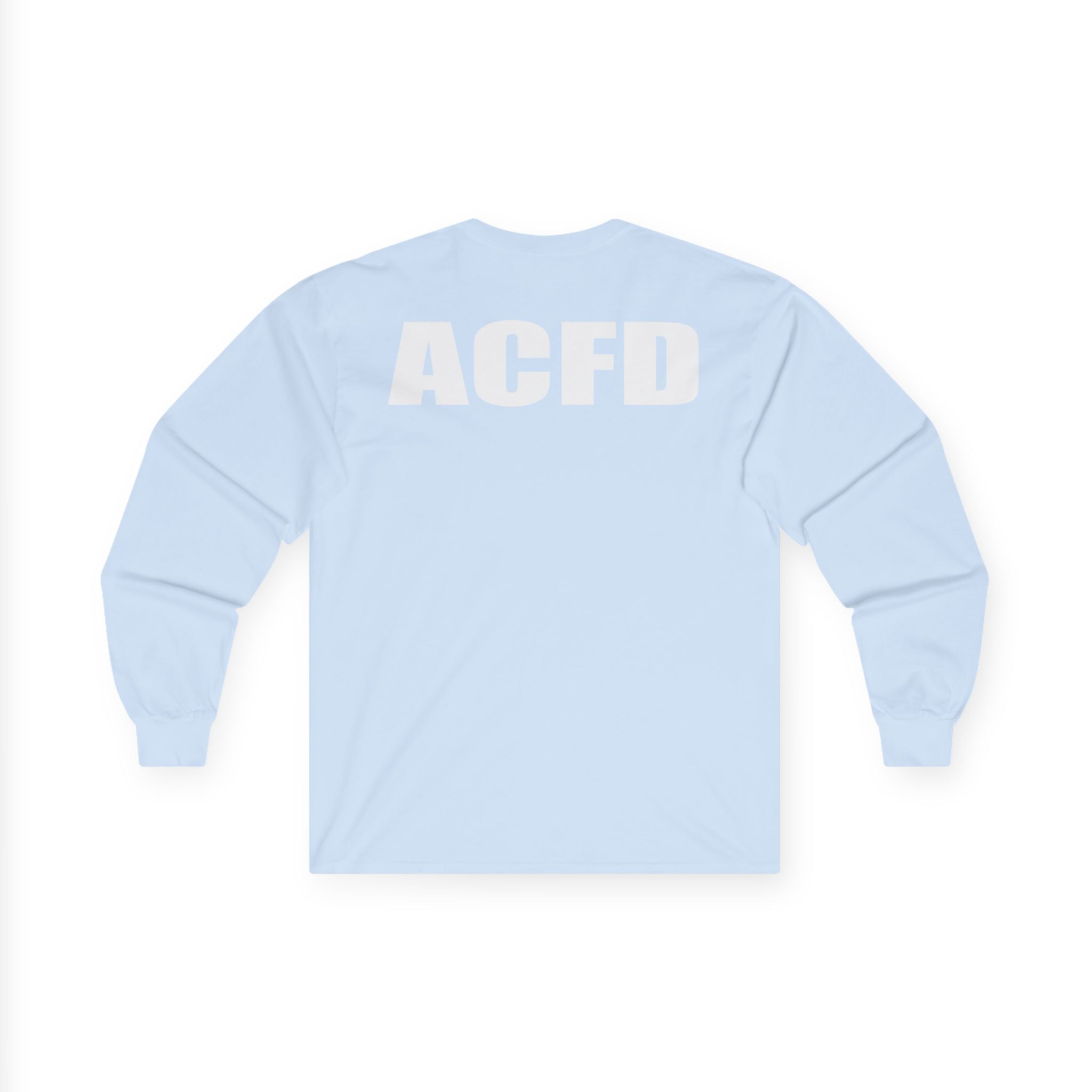 Arlington Station 3 Rhino front/ACFD FF back - Unisex Ultra Cotton Gildan Long Sleeve Tee