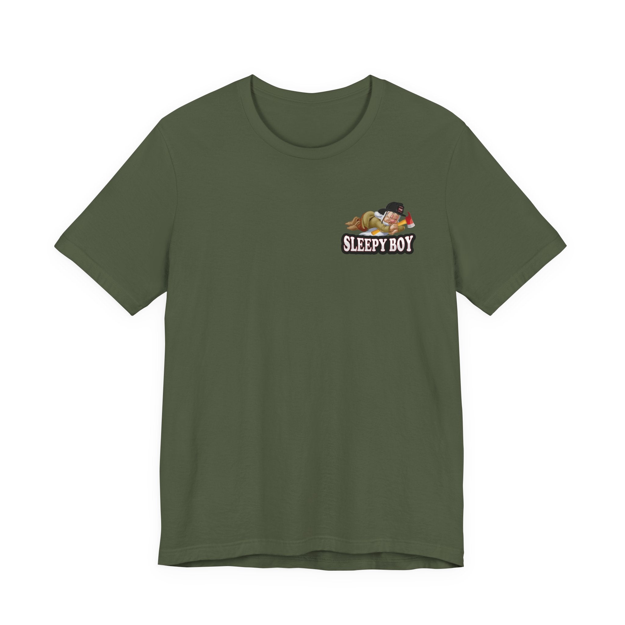 Sleepy Boy Firefighter - Heavy Cotton Unisex Tee -