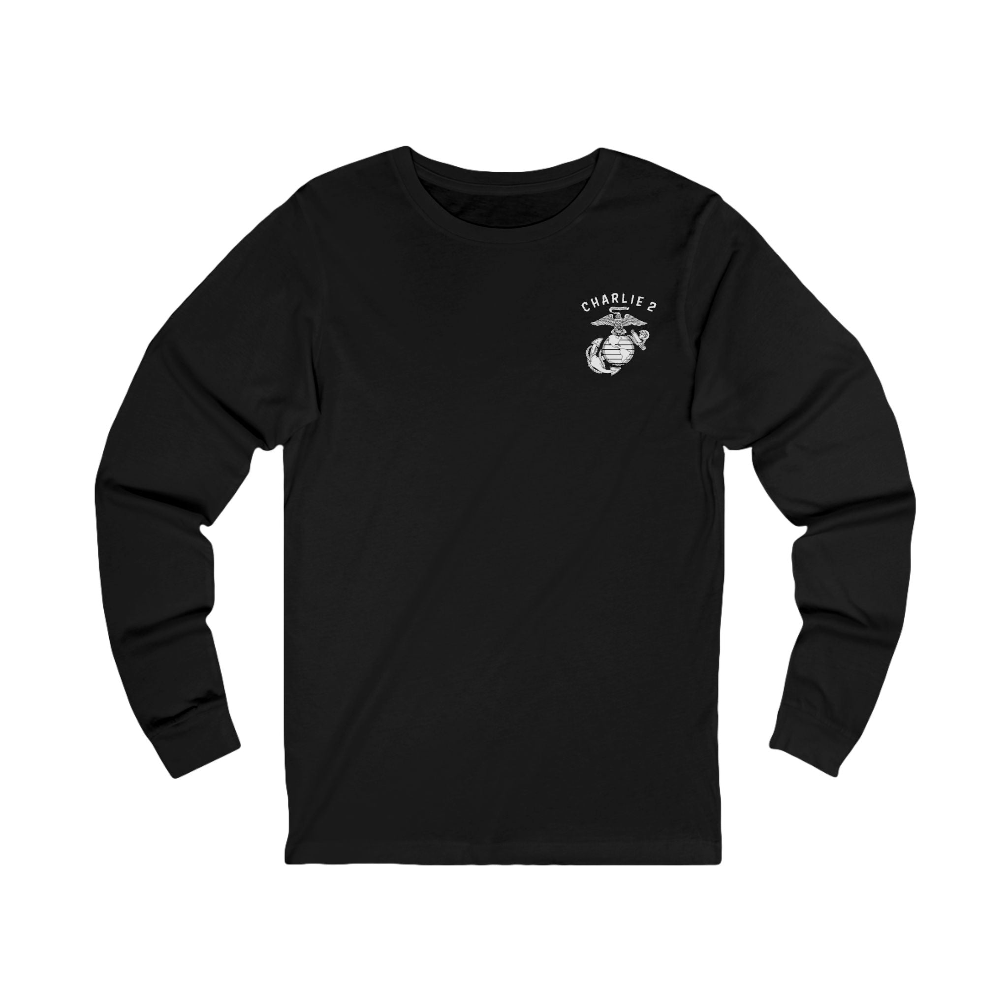 Charlie 2 Ronin (white Logo) - Bella-Canvas Soft Jersey Cotton Long Sleeve Tee