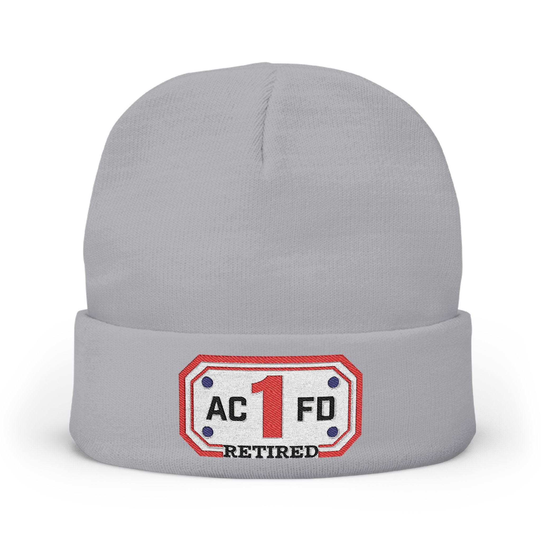 Retired Arlington Engine 1 - Knit Beanie (Embroidery)