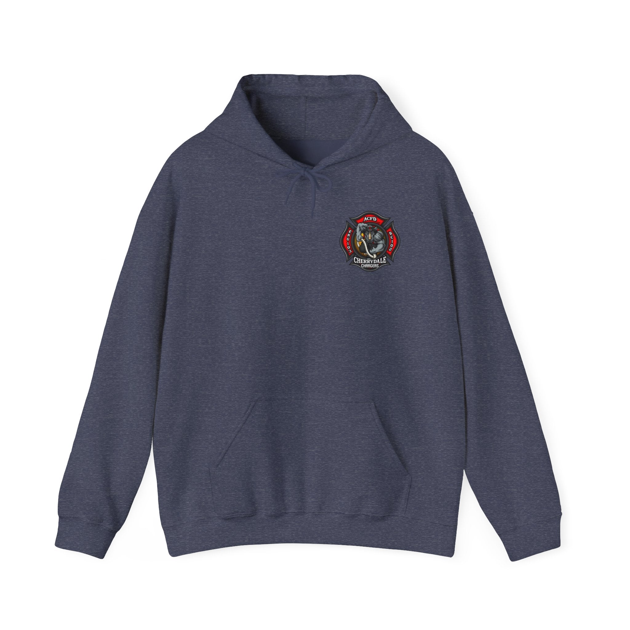 Arlington Station 3 Rhino Front/ACFD FF Back - Gildan Heavy Blend™ Hooded Sweatshirt