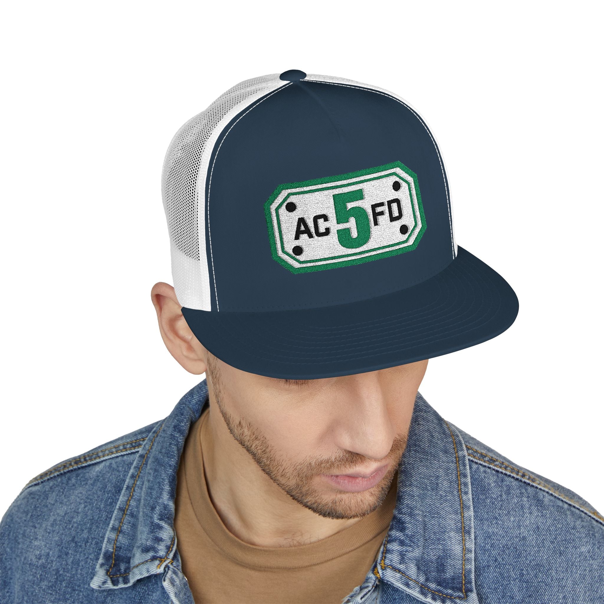 Arlington Truck 5 (requested different style hat) - 5 Panel Trucker Cap (Embroidery)