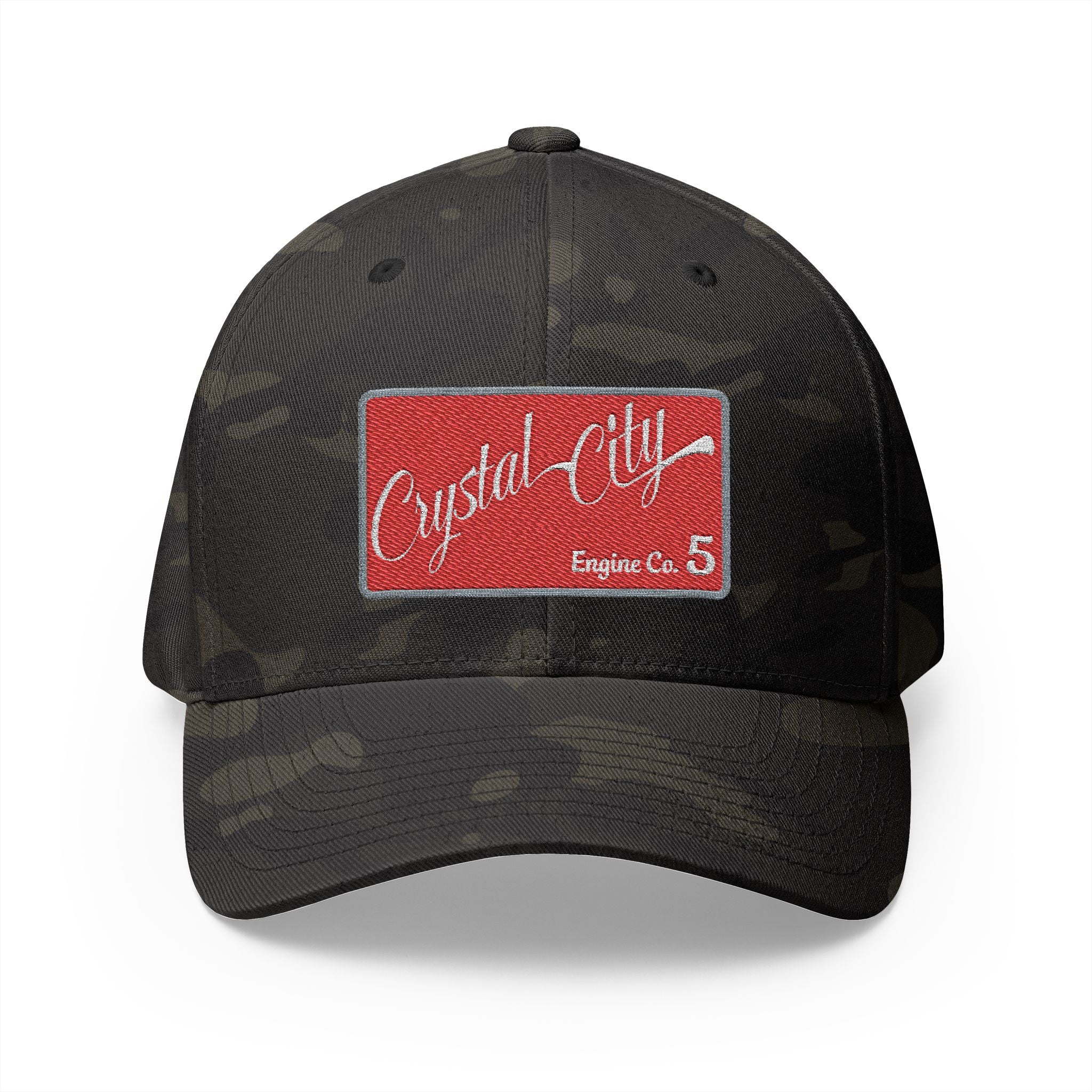 Arlington Crystal City Engine 5 - FLEXFIT Closed-Back Structured Cap (Embroidery)
