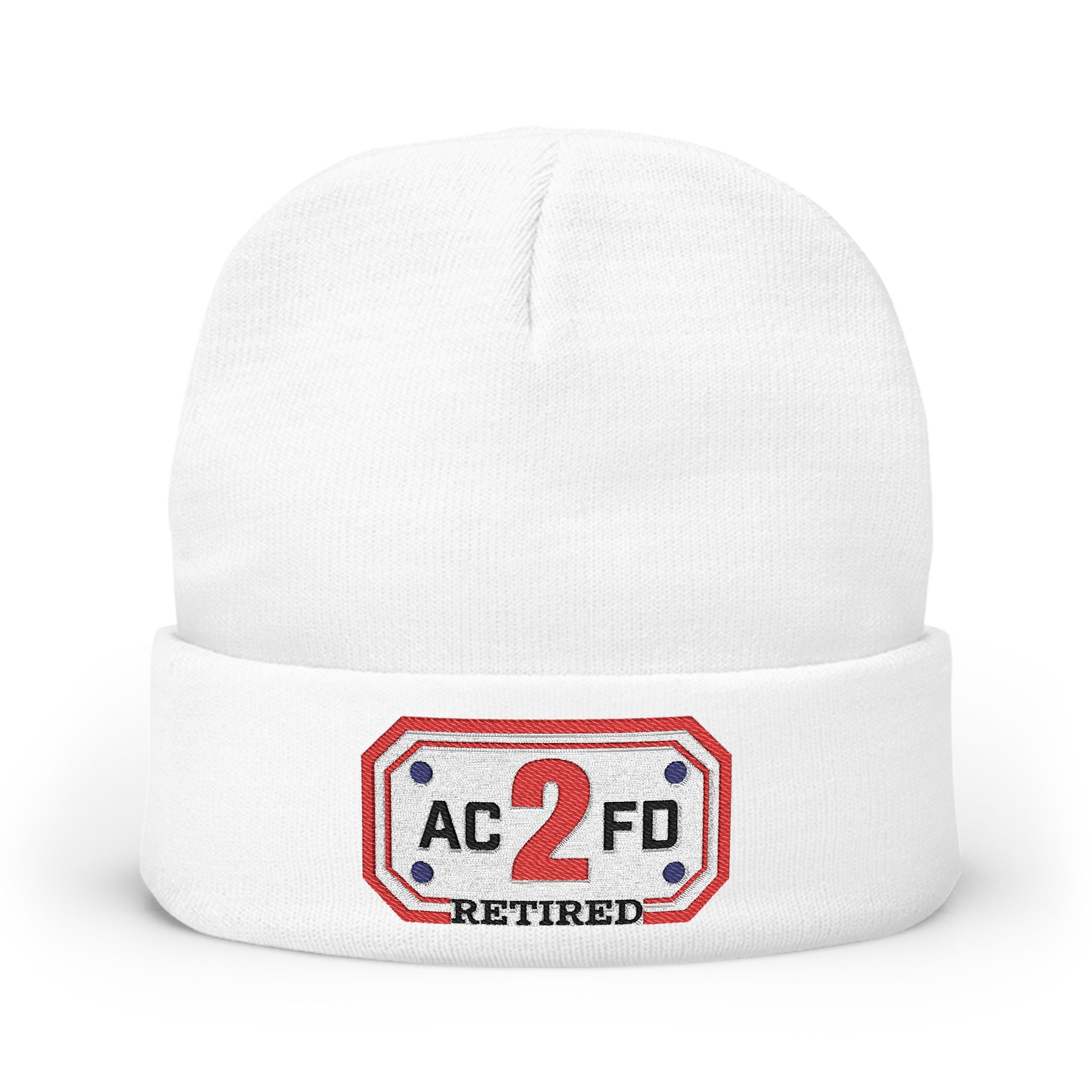 Retired Arlington Engine 2 - Knit Beanie (Embroidery)