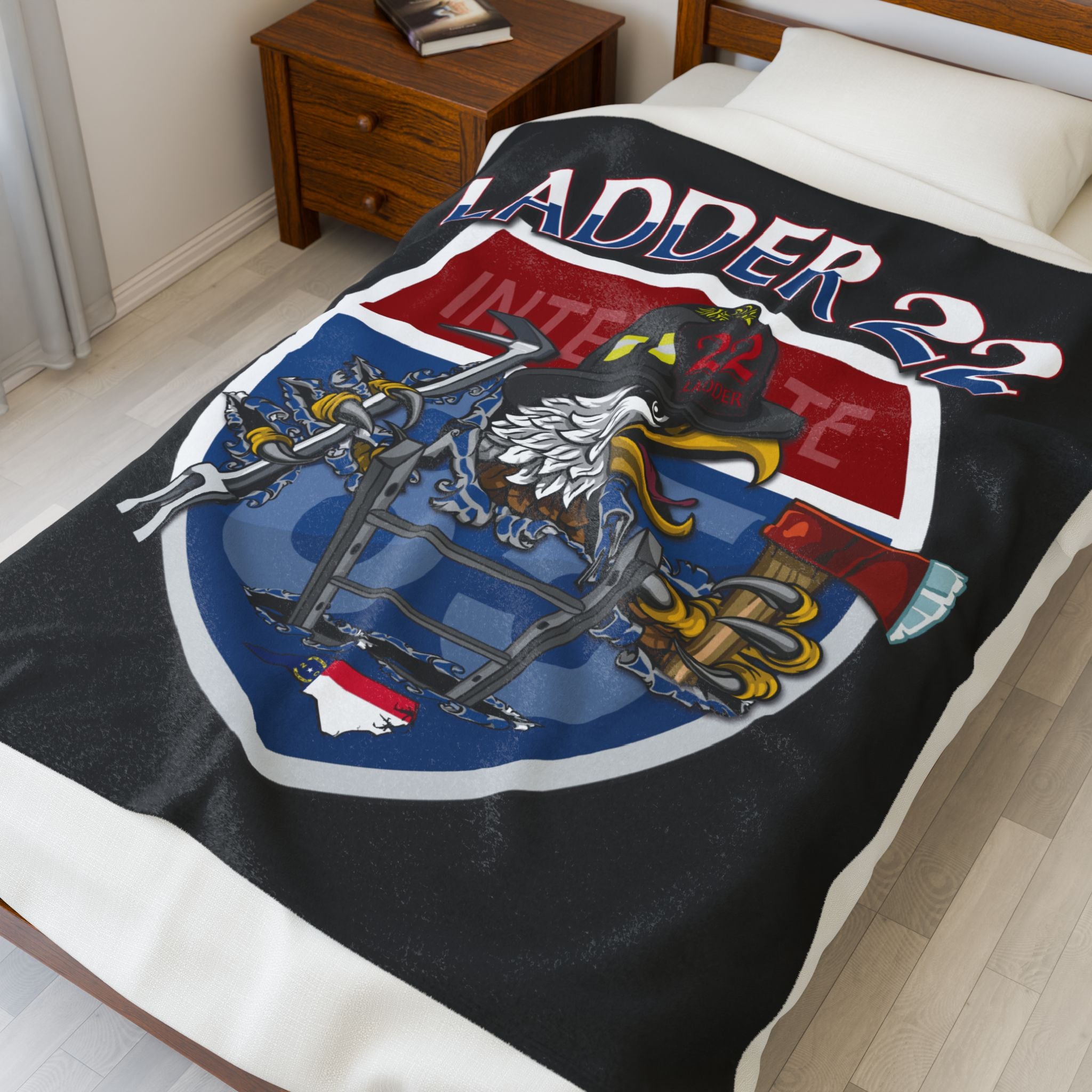 Thomasville NC Fire (version 1) - Velveteen Plush Blanket