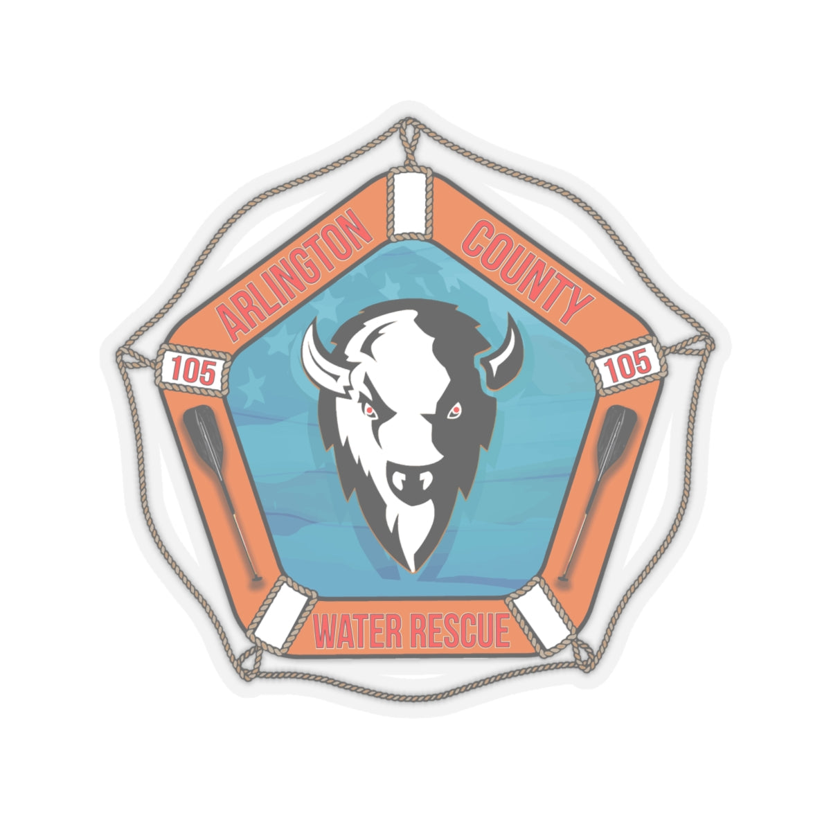 Station 5 Water Rescue Kiss-Cut Stickers