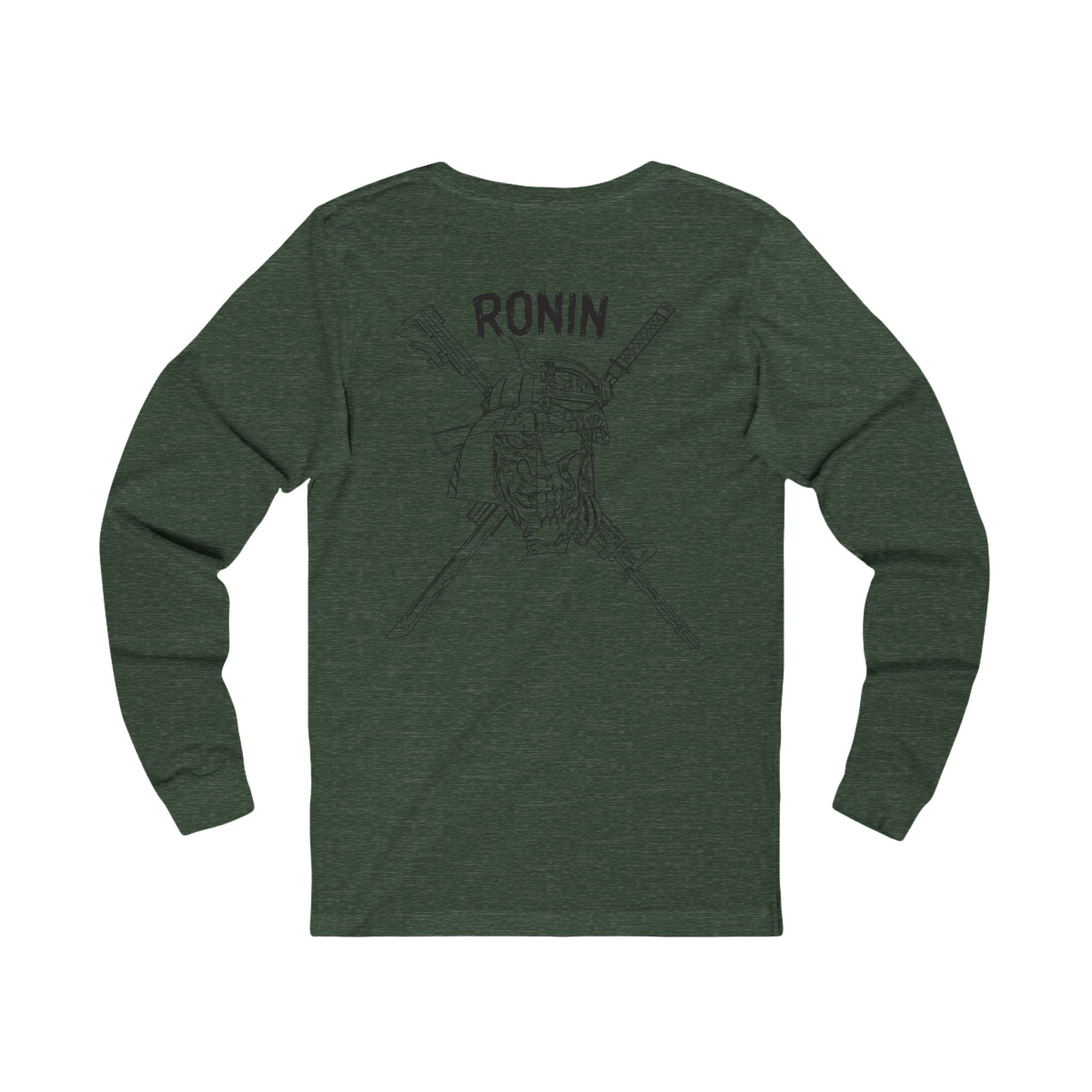 Charlie 2 Ronin (black Logo) - Bella-Canvas Soft Jersey Cotton Long Sleeve Tee