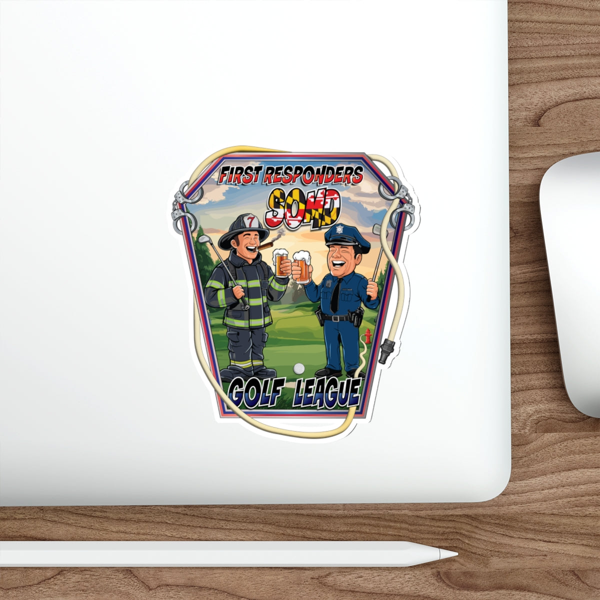 Die-Cut Stickers - SOMD First Responder Golf League