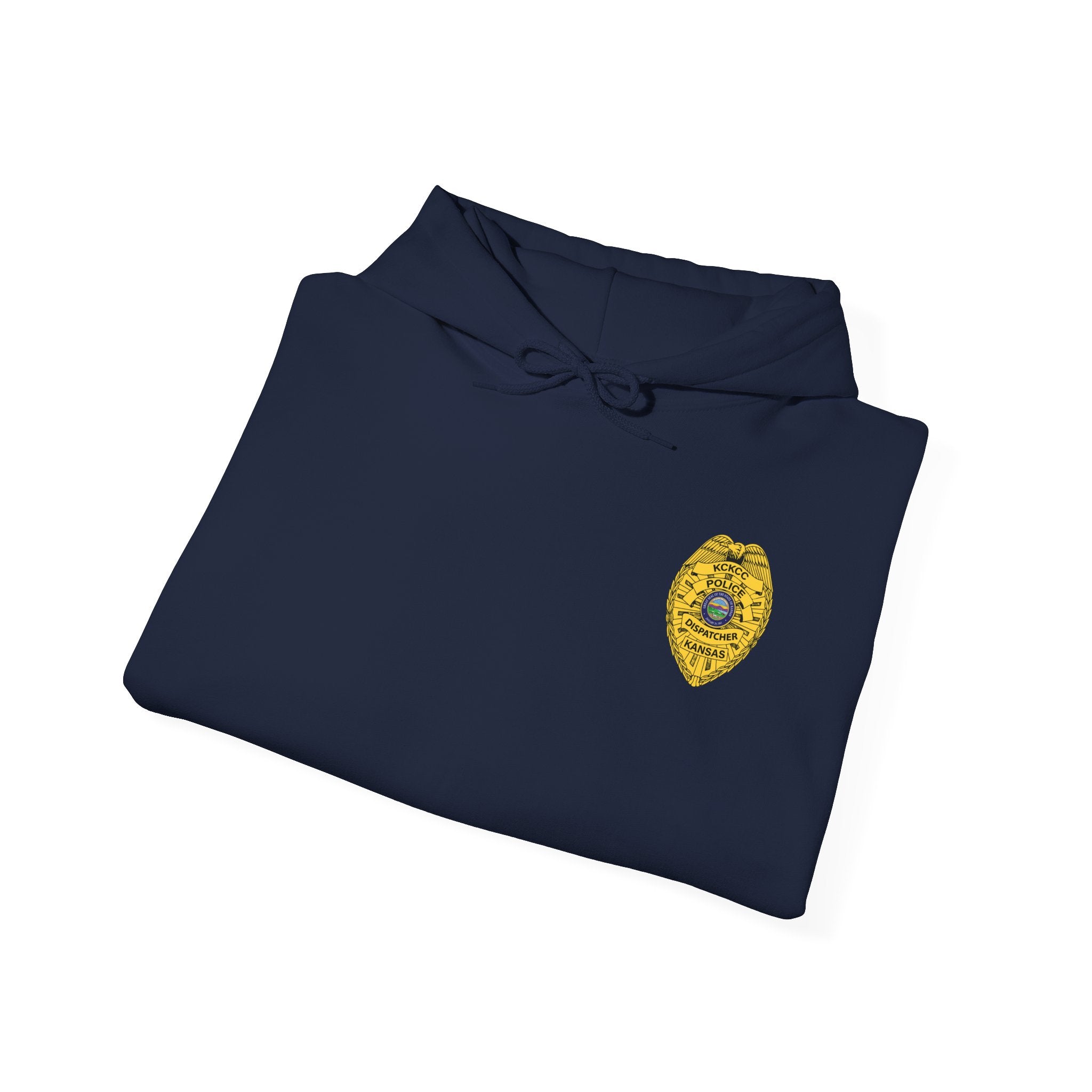 Kansas City College Police Dispatcher Badge - Unisex Heavy Blend™ Hooded Sweatshirt