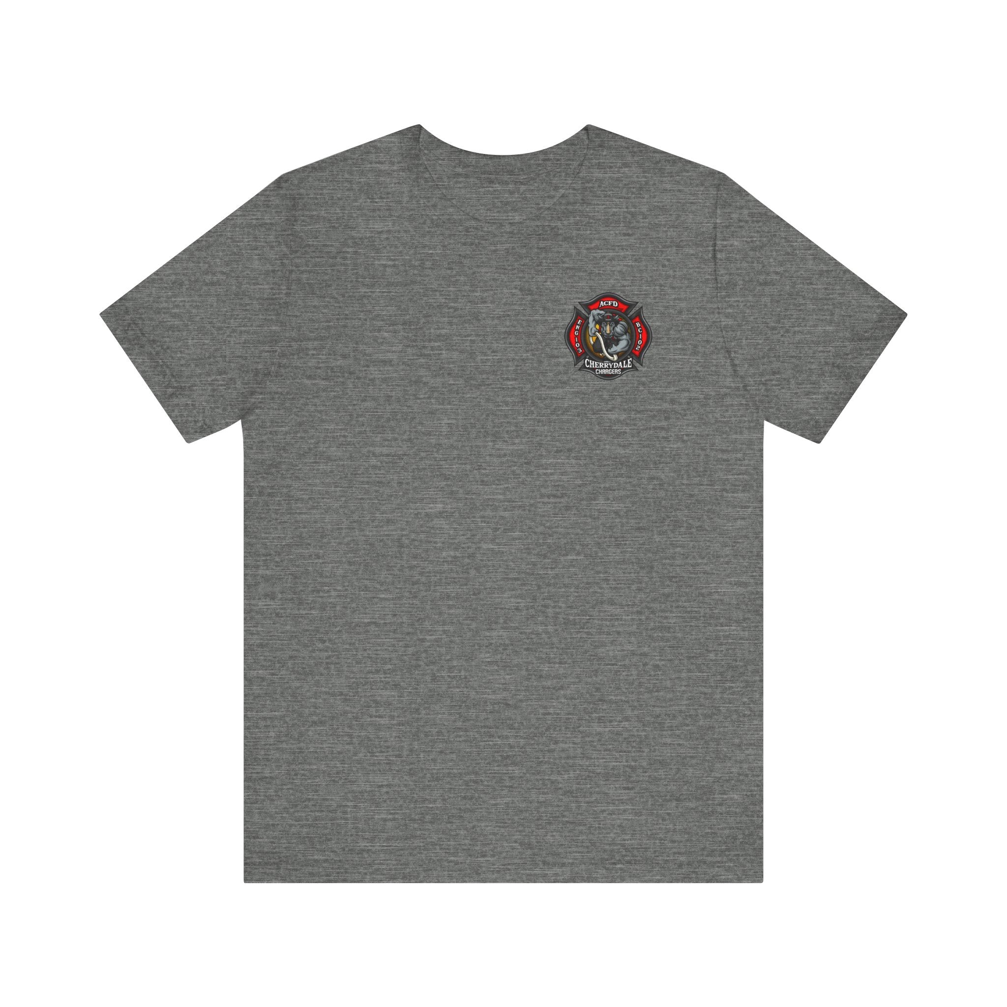 Station 3 Rhino Logo Firefighter Back - Bella+Canvas Soft Unisex Tee-