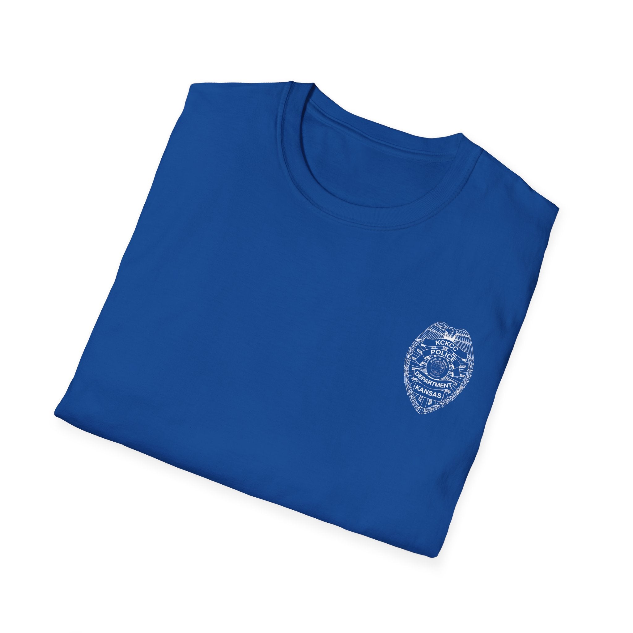 KCKCC Badge White outline - Gildan 64000 Unisex Softstyle T-Shirt