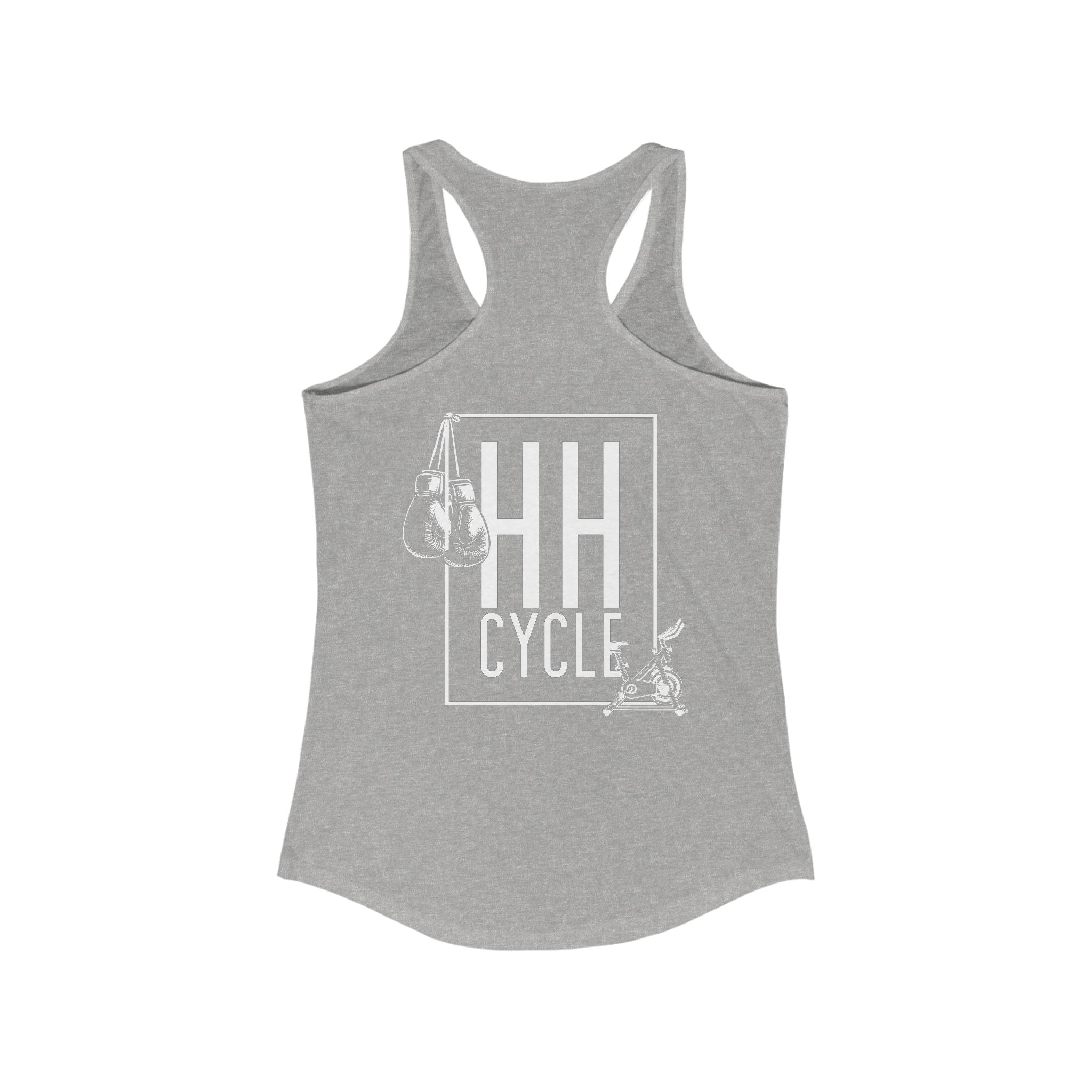 HH Cycle and Box Logo Dark Colors - Women's Ideal Racerback Tank