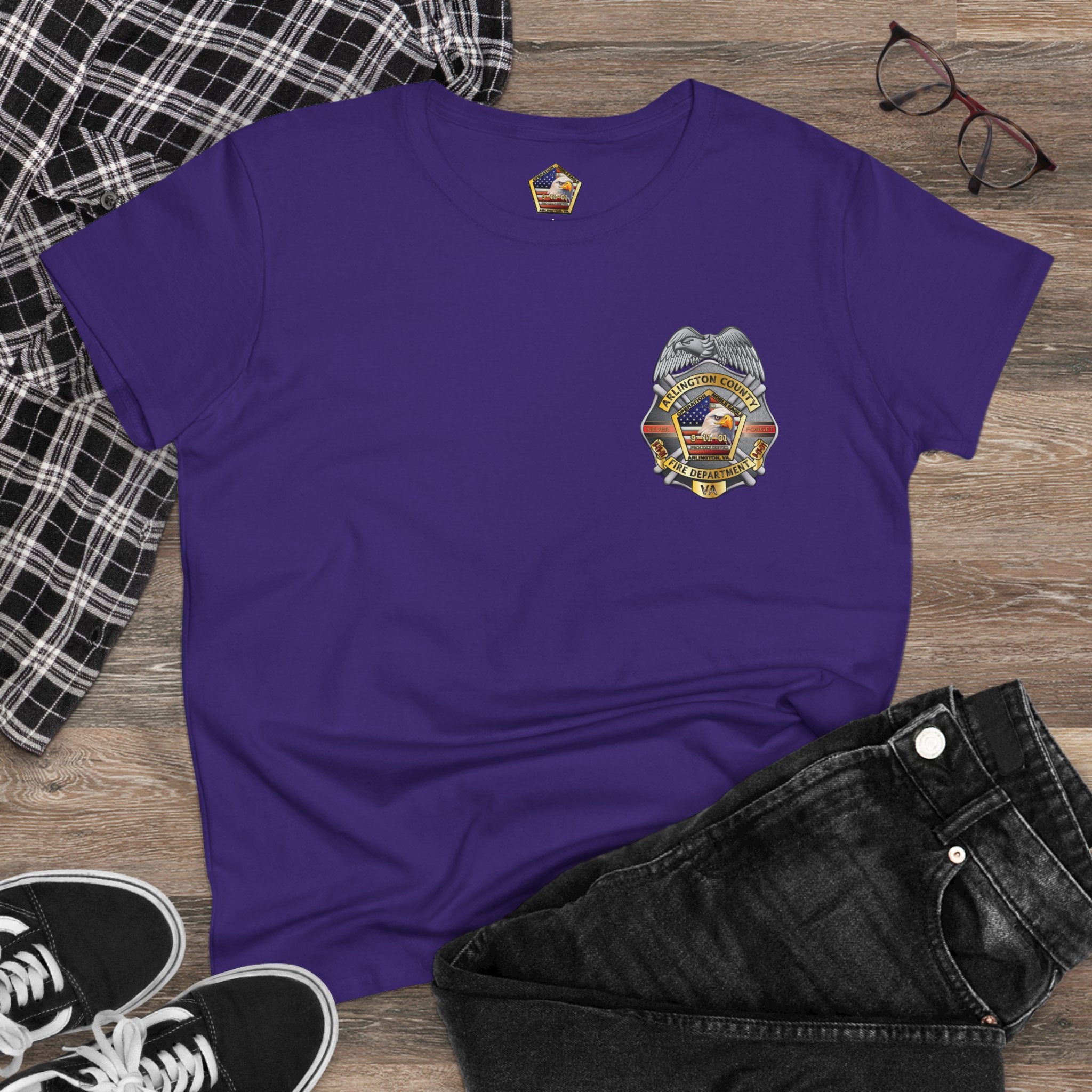 Arlington Badge / Operation Noble Eagle - Gildan Women's Midweight Cotton Tee