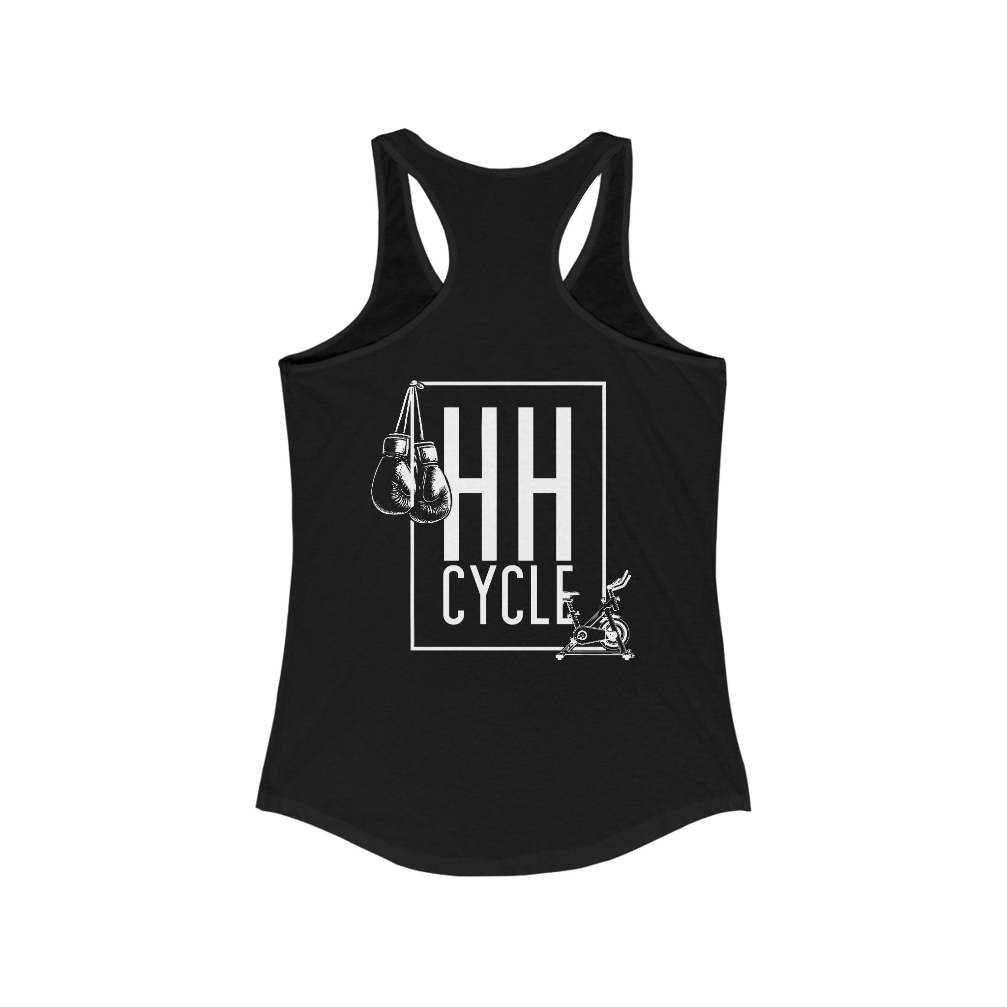 HH Cycle and Box Logo Dark Colors - Women's Ideal Racerback Tank