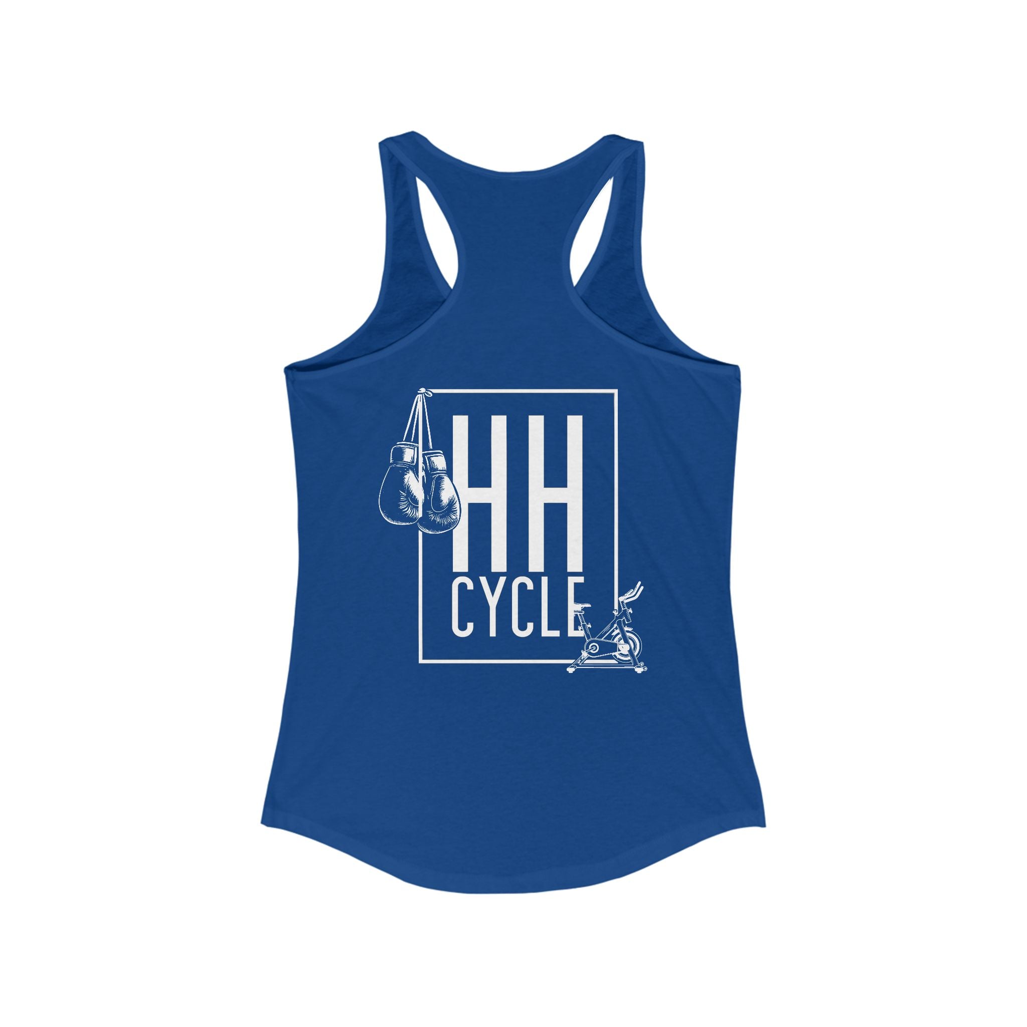 HH Cycle and Box Logo Dark Colors - Women's Ideal Racerback Tank
