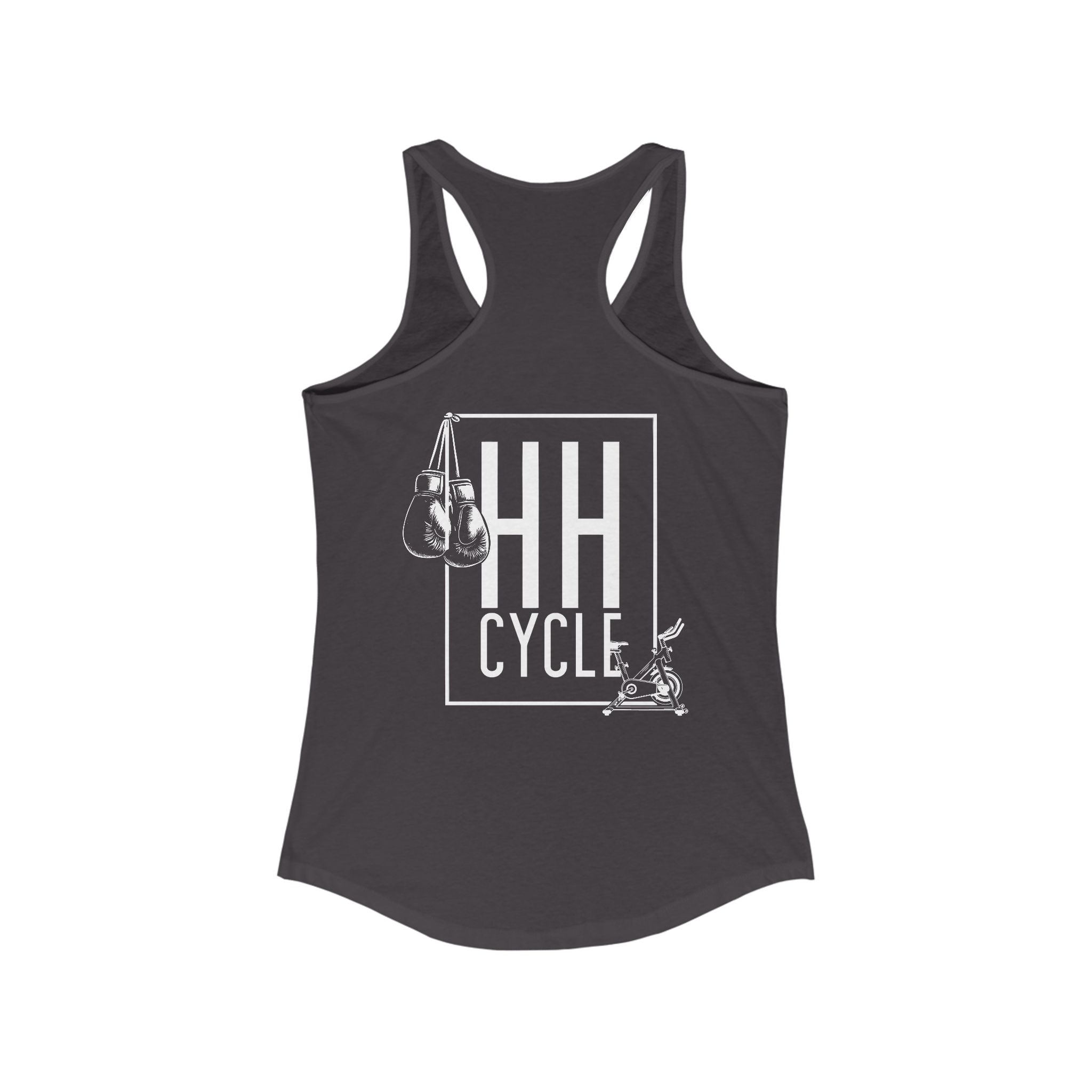 HH Cycle and Box Logo Dark Colors - Women's Ideal Racerback Tank