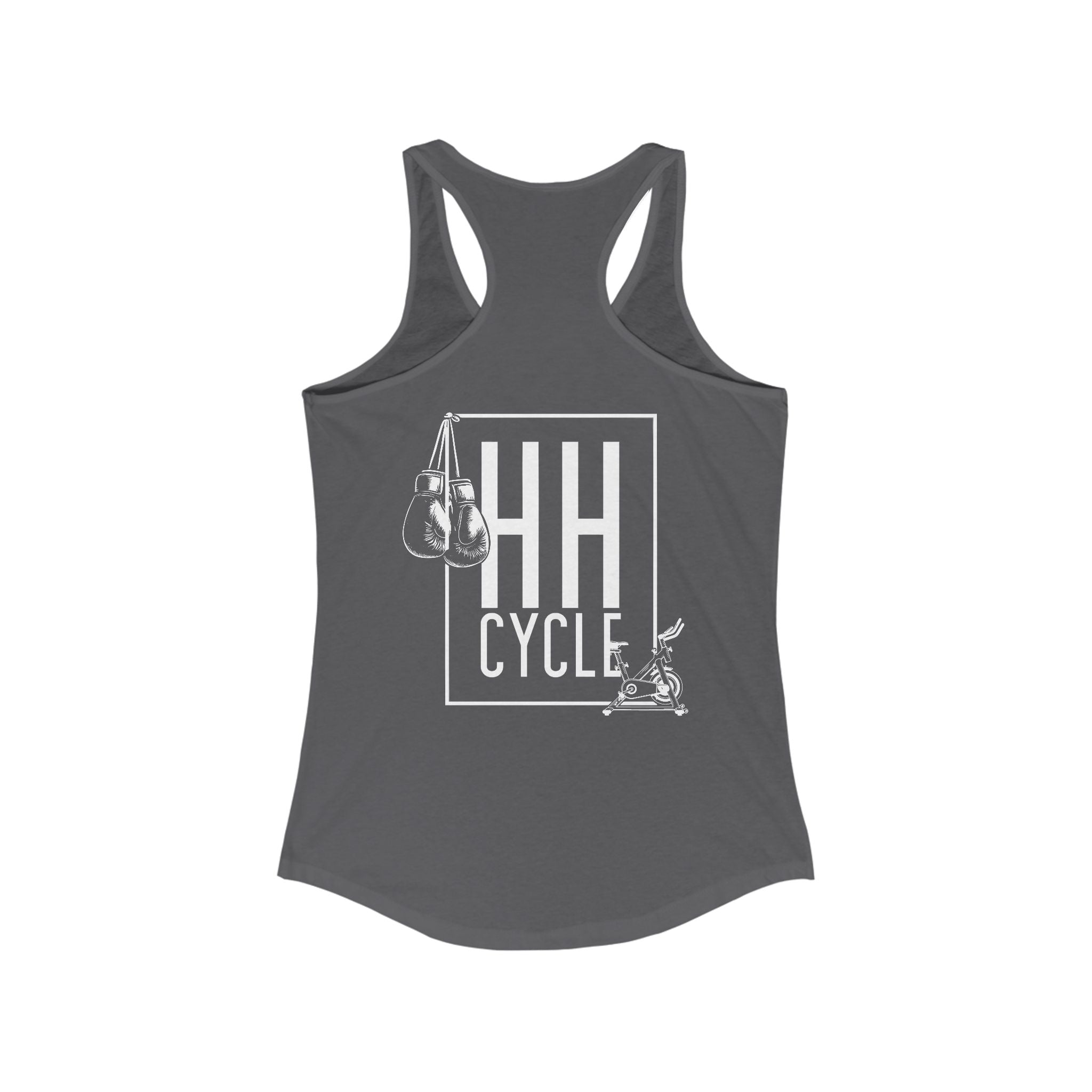 HH Cycle and Box Logo Dark Colors - Women's Ideal Racerback Tank