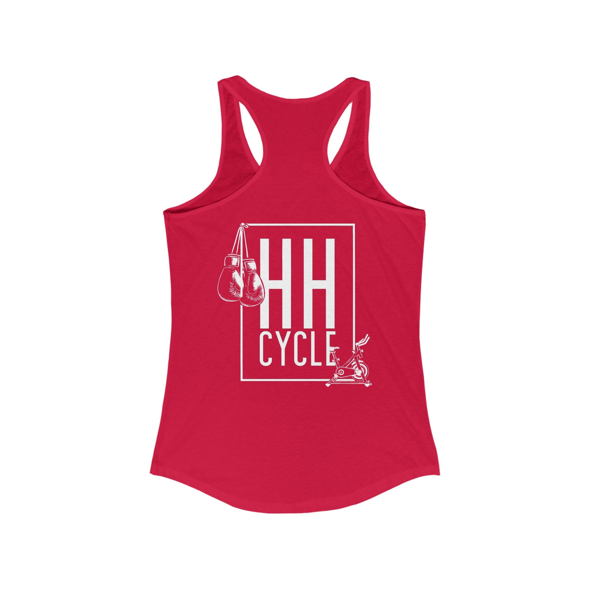 HH Cycle and Box Logo Dark Colors - Women's Ideal Racerback Tank