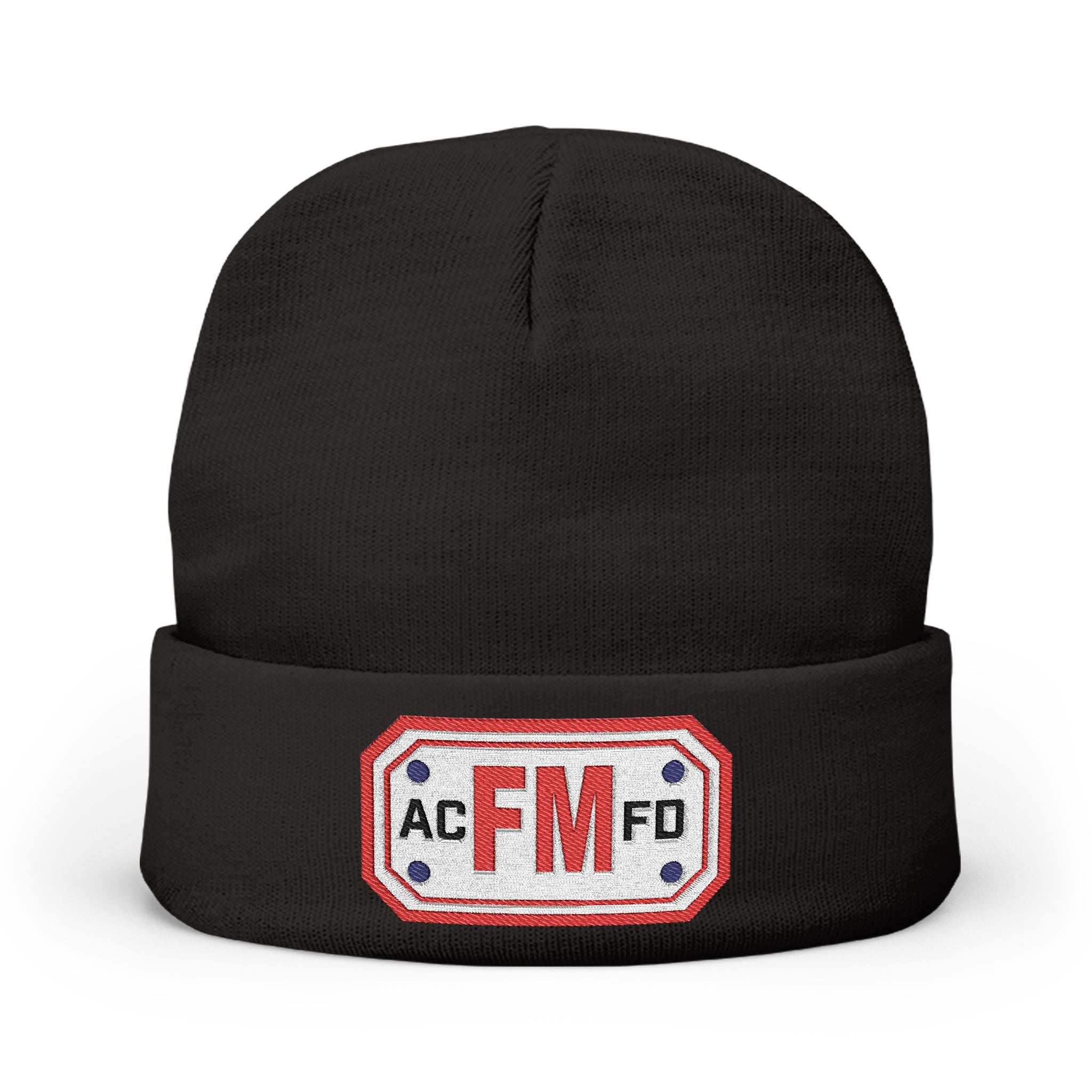 Arlington Fire Marshal Red - Knit Beanie (Embroidery)