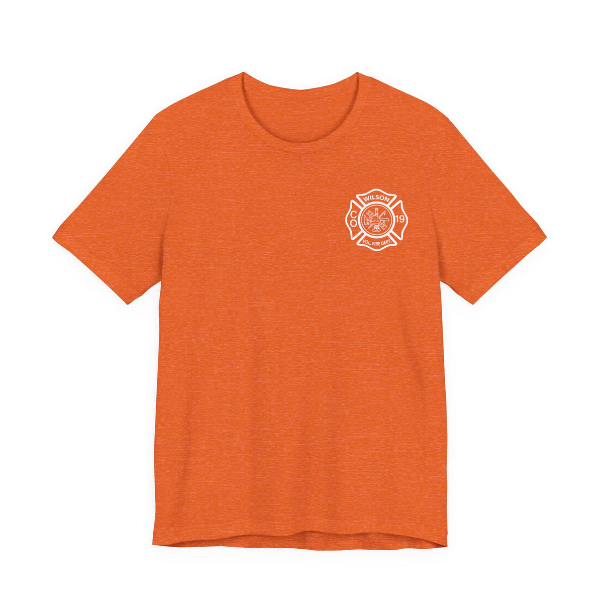 WVFC FD Logo wht Red Back wht- Unisex Jersey Short Sleeve Tee