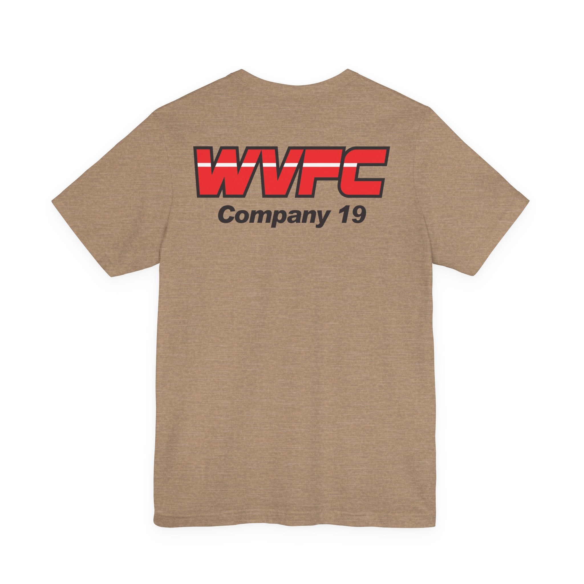 WVFC FD logo black Red back  - Unisex Jersey Short Sleeve Tee