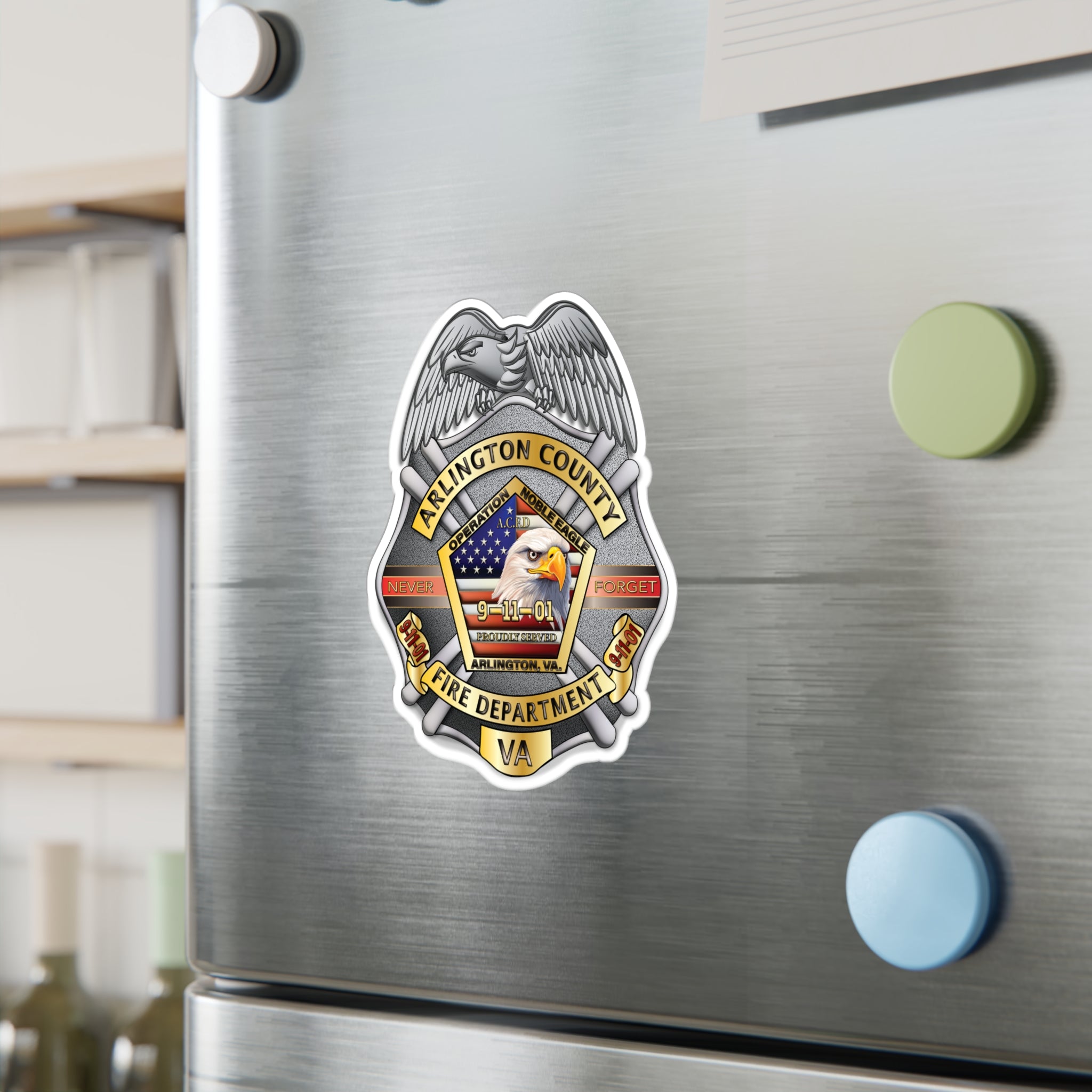 Kiss-Cut Vinyl Decals - Arlington 9/11 Badge