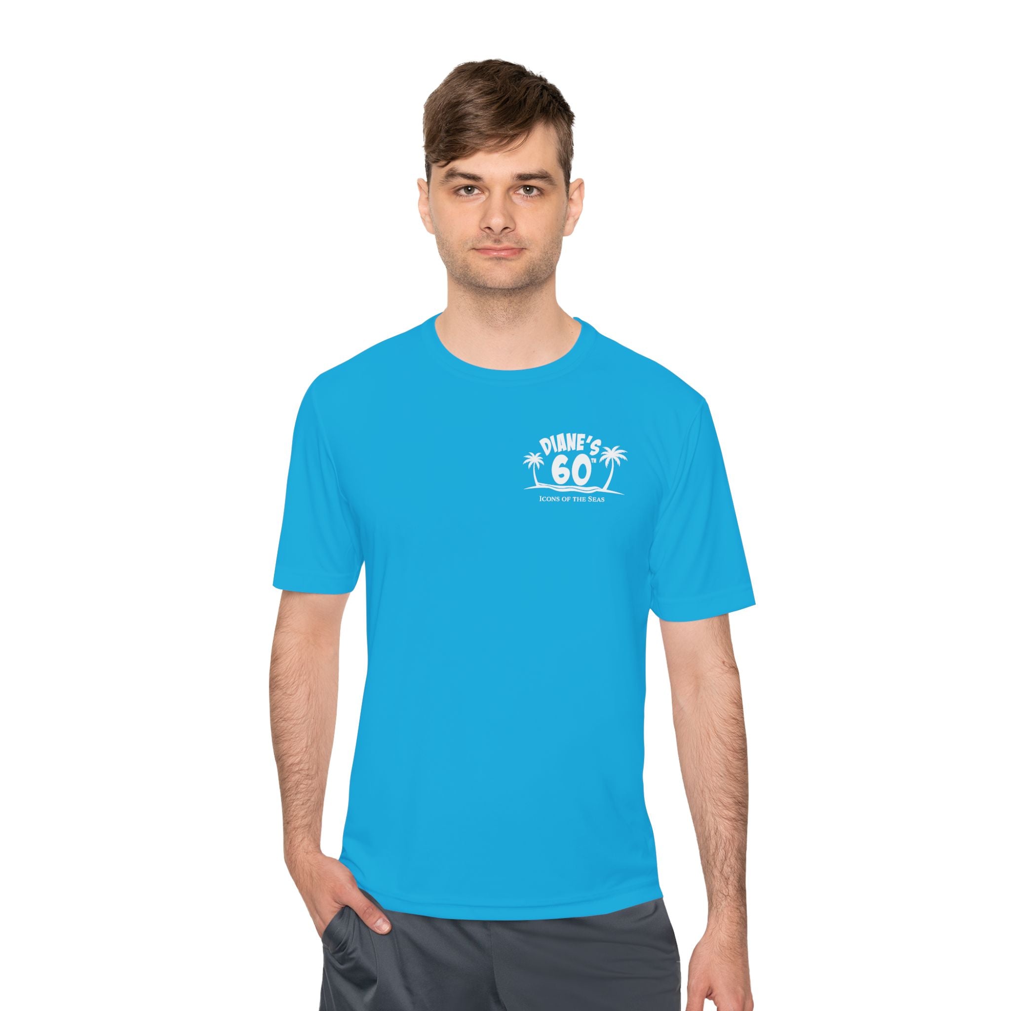 Diane Birthday Cruise White Text- Unisex Moisture Wicking Tee