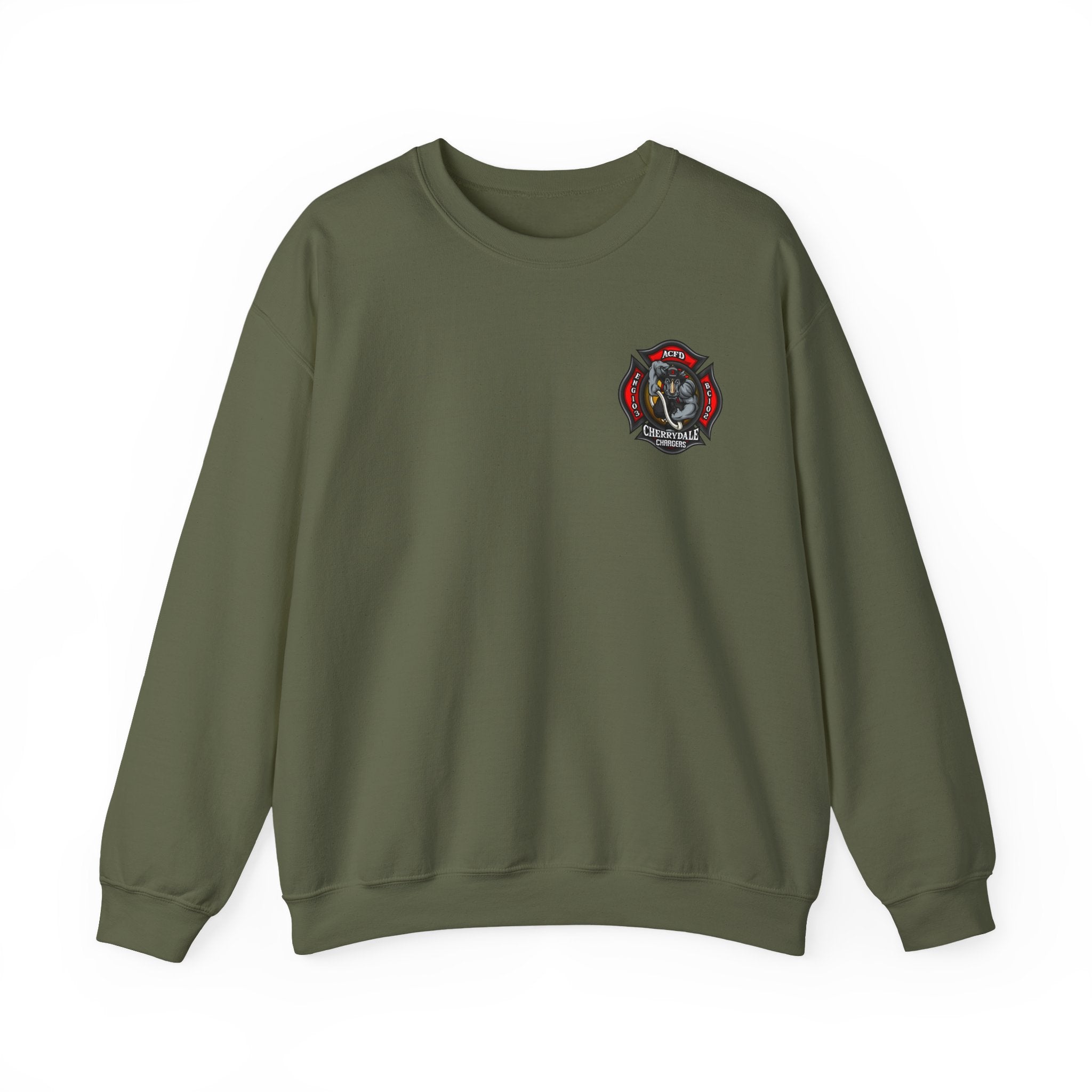 Arlington Station 3 Rhino Front/ACFD FF Back - Gildan Sweatshirt Unisex Heavy Blend™
