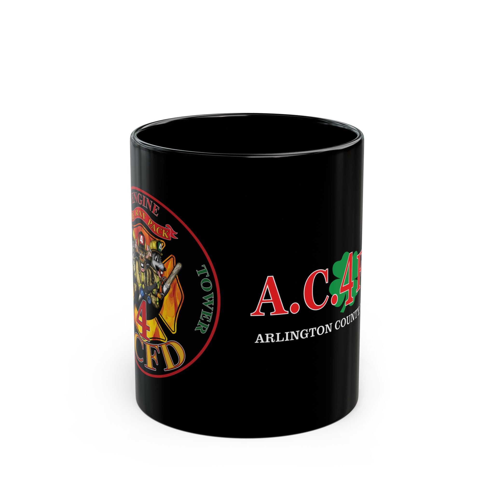 Station 4 Rat Pack - Black Mug (11oz)