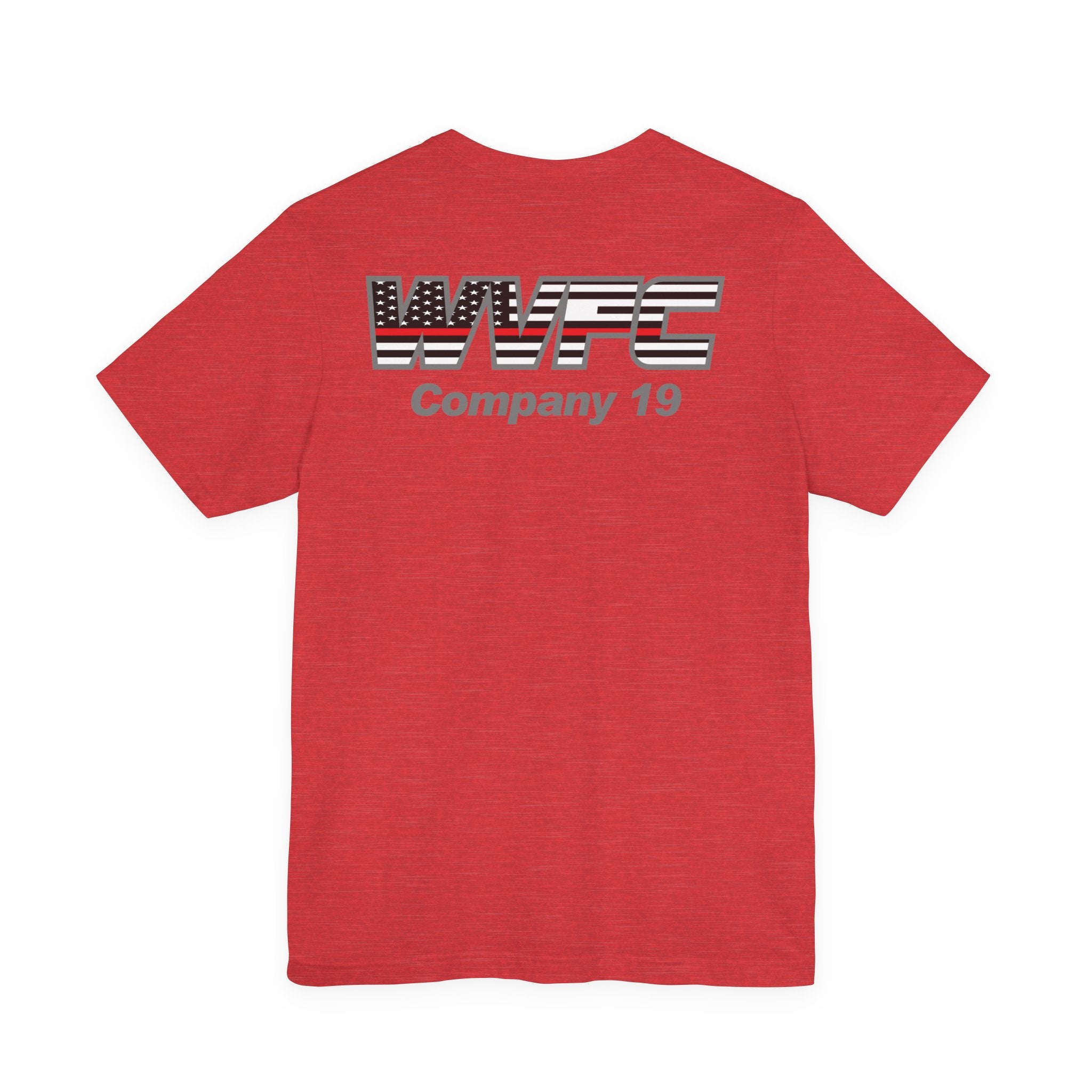 WVFC Goat Version 3 Red Line Flag Gray - Unisex Jersey Short Sleeve Tee