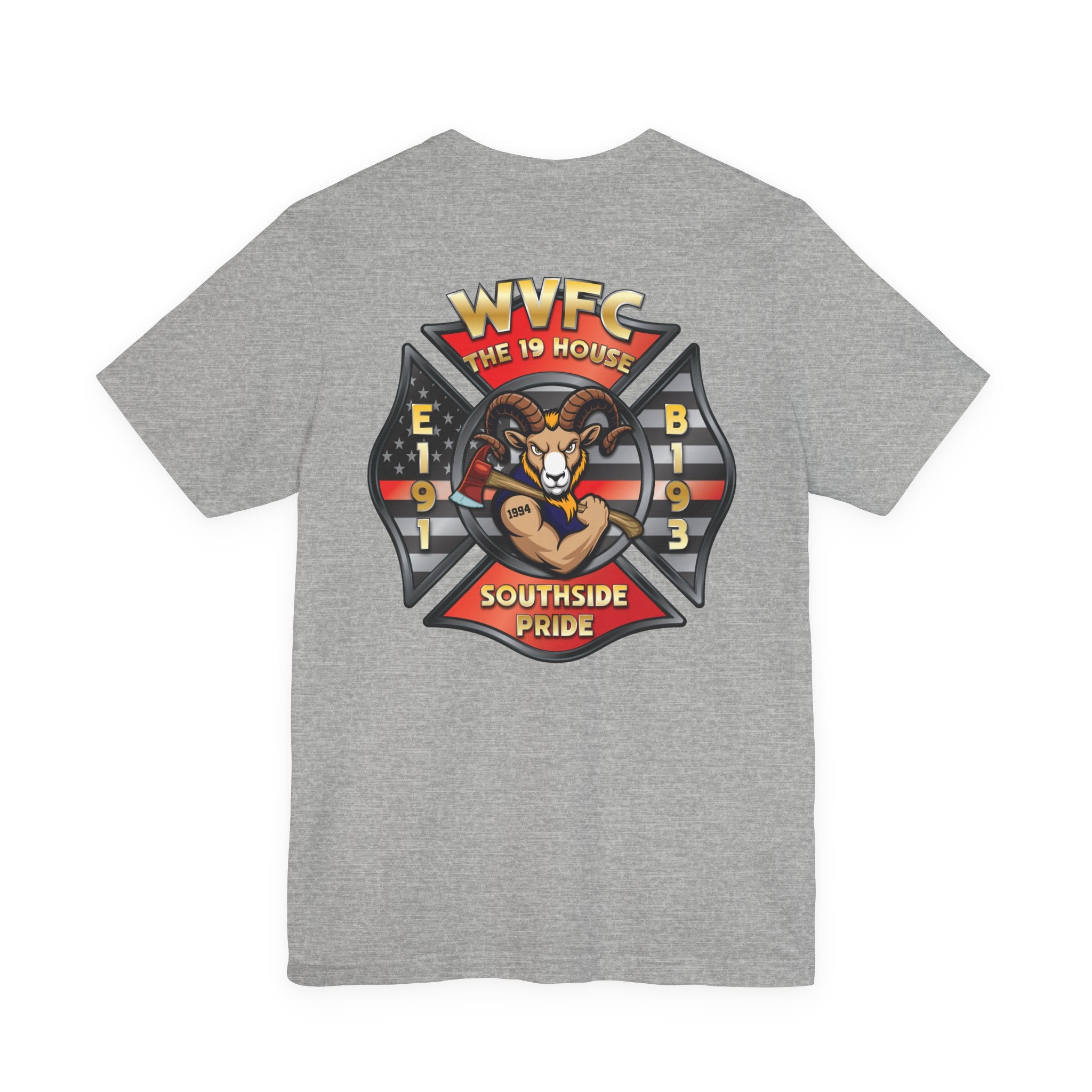 WVFC Goat Version 4 Goat Back - Unisex Jersey Short Sleeve Tee